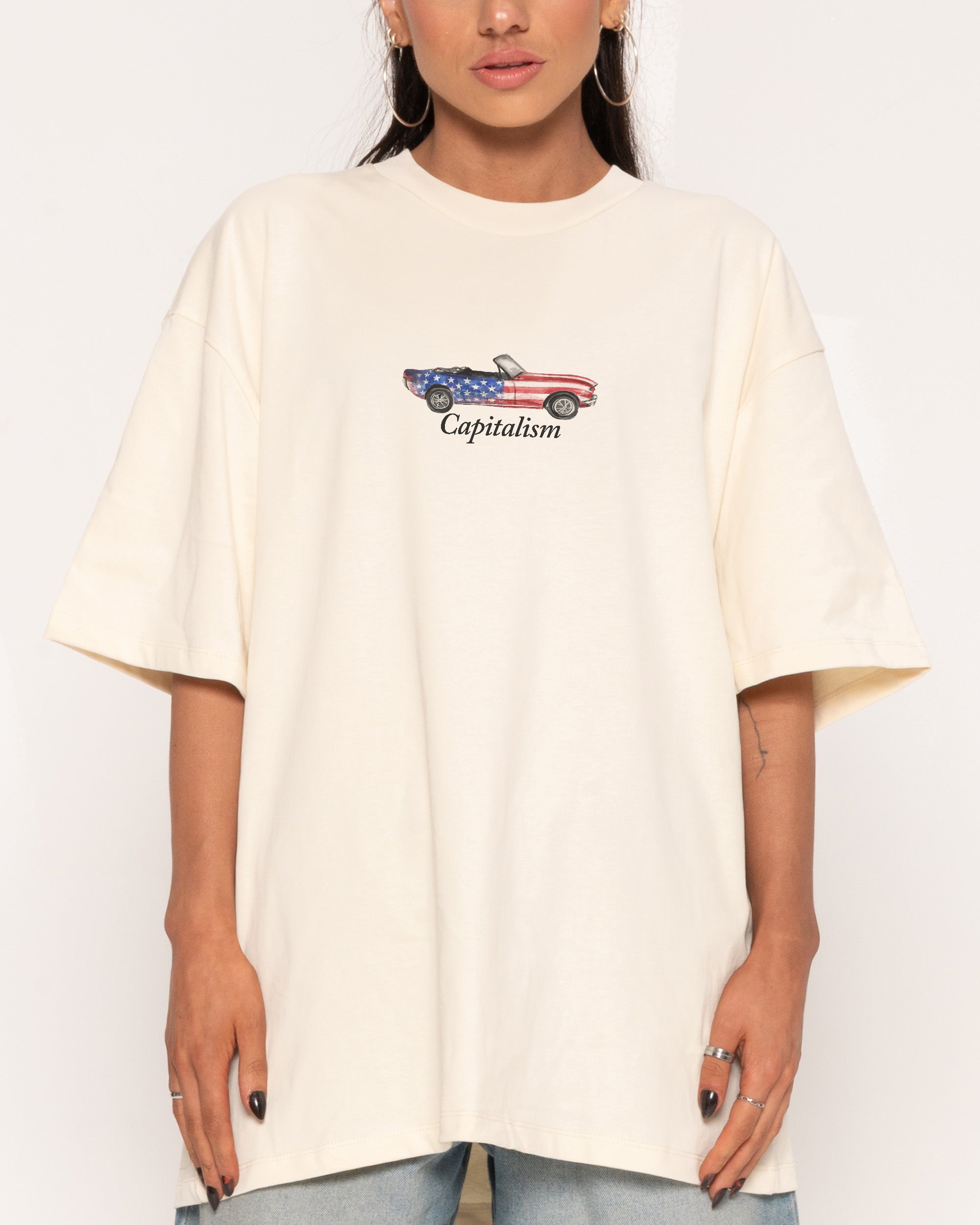 Capitalism Natural Oversized Tee
