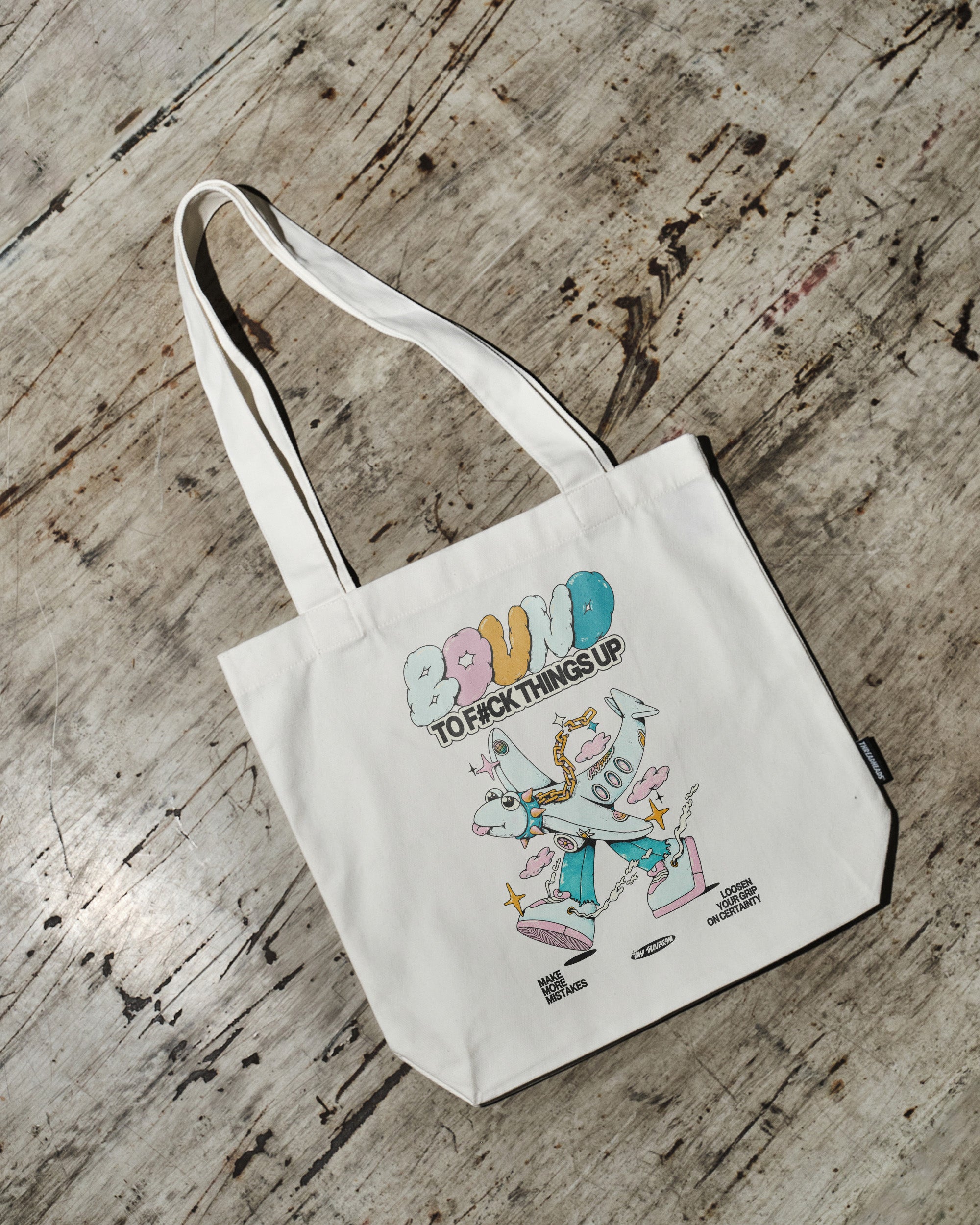 Bound to F#ck Things Up Tote Bag Australia Online Natural
