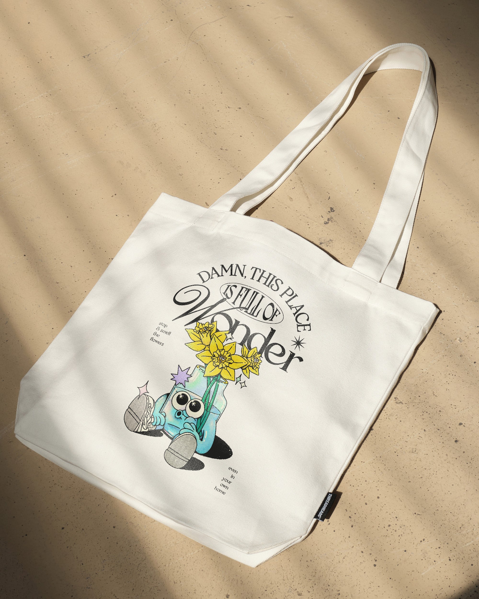 Damn This Place is Full of Wonder Tote Bag Australia Online Natural