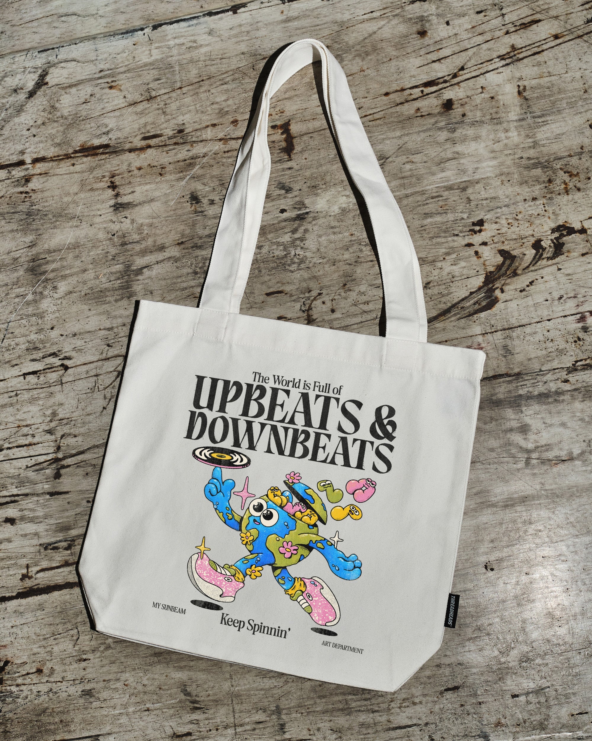 Upbeats & Downbeats Tote Bag Australia Online Natural