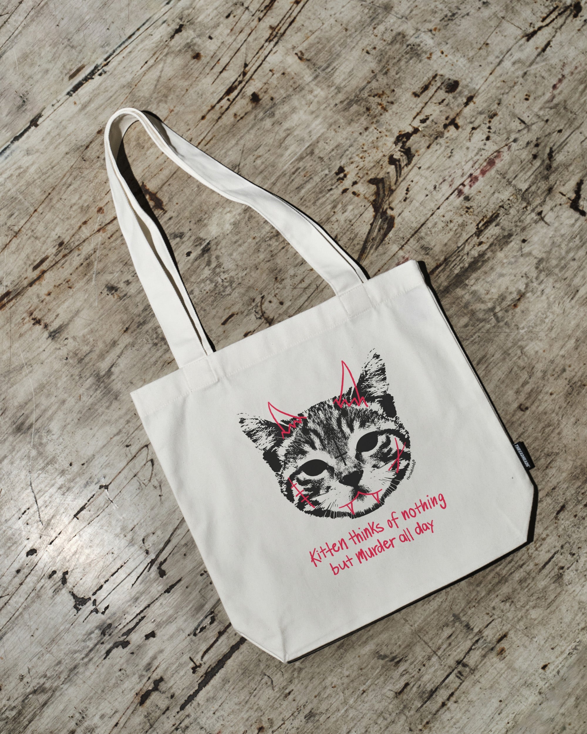 Demon Kitten Tote Bag Australia Online Natural