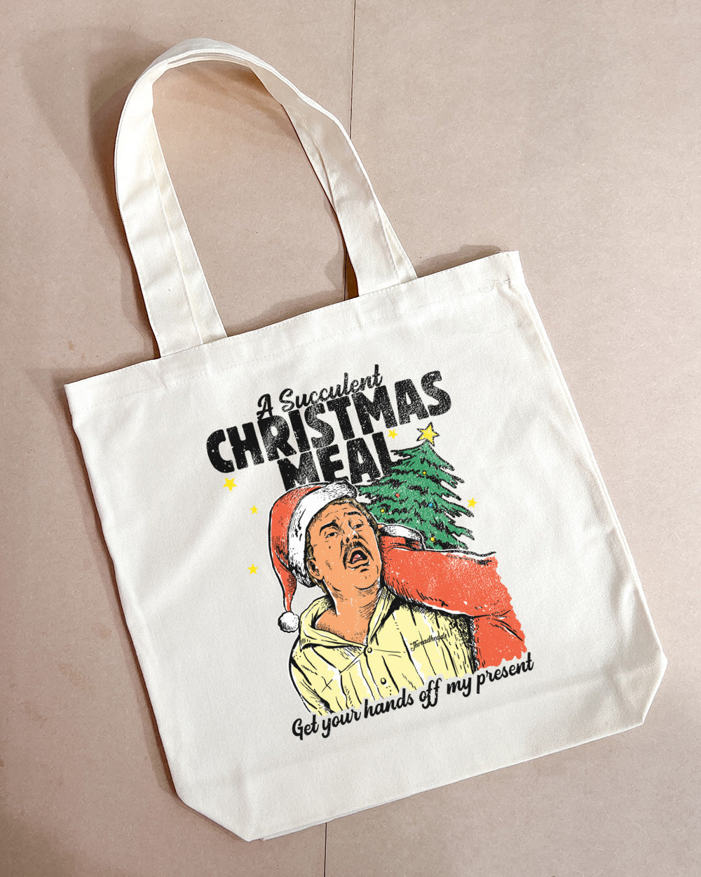 Succulent Chinese Christmas Tote Bag Australia Online Natural