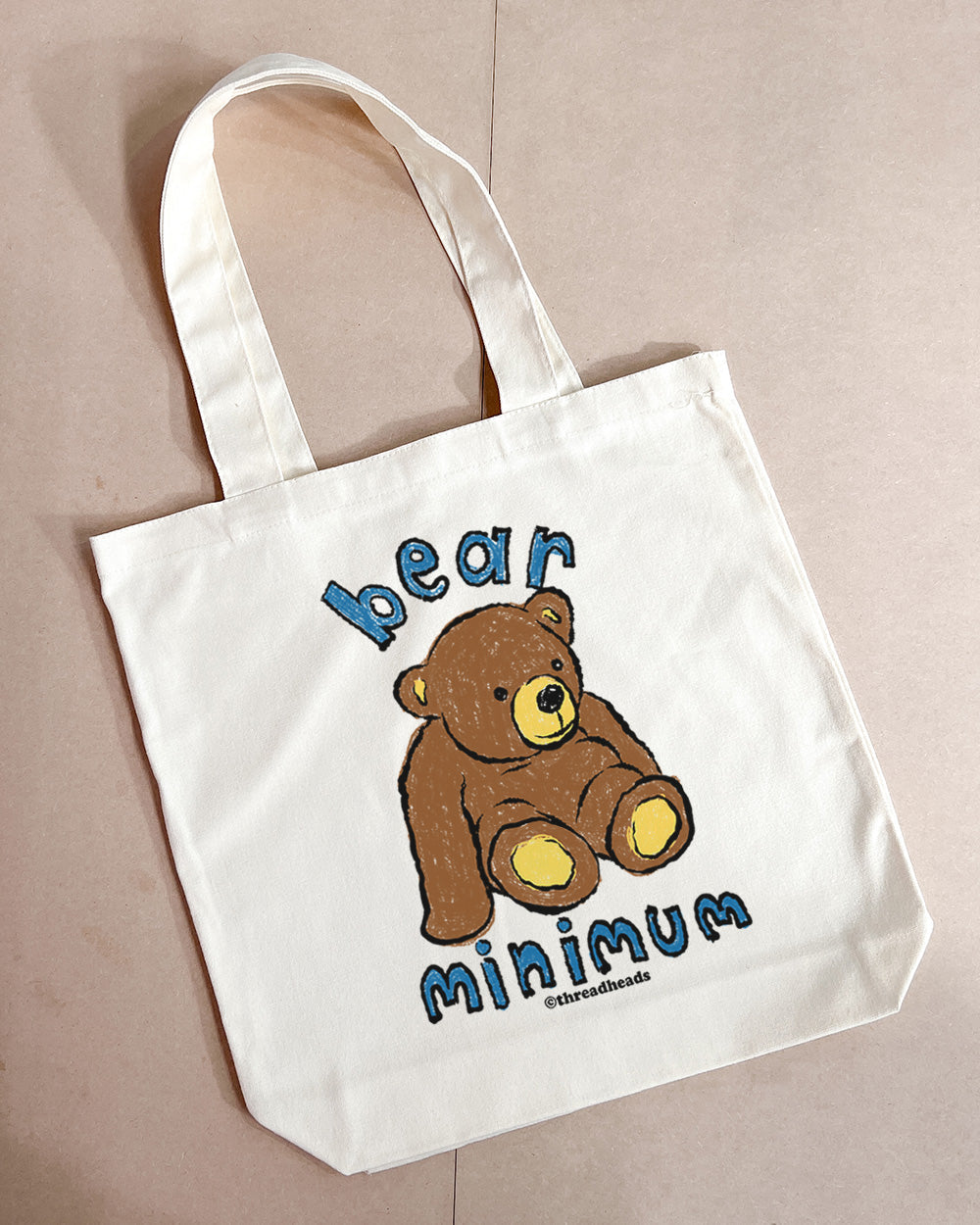 Bear Minimum Tote Bag Australia Online Natural