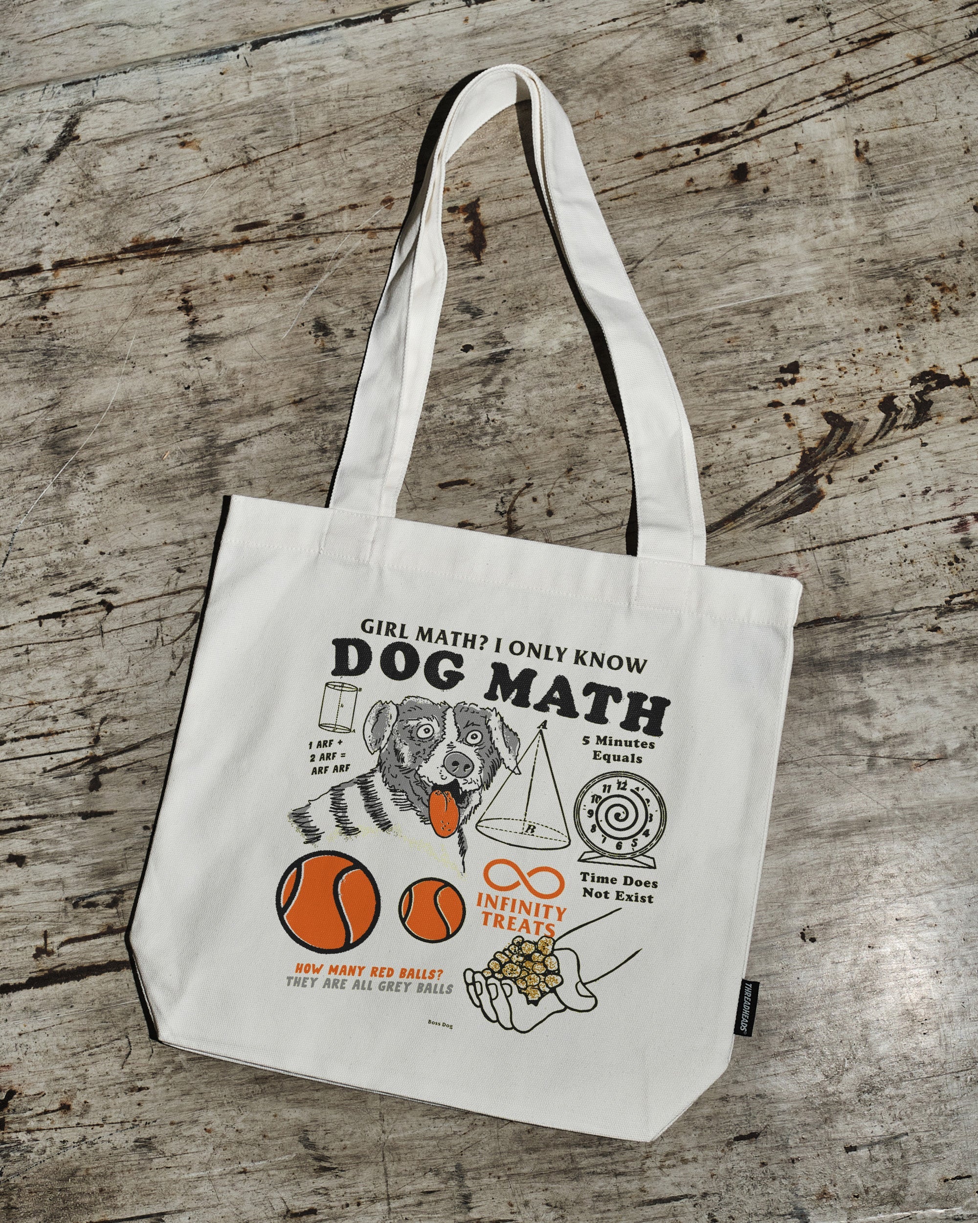 Dog Math Tote Bag Australia Online Natural
