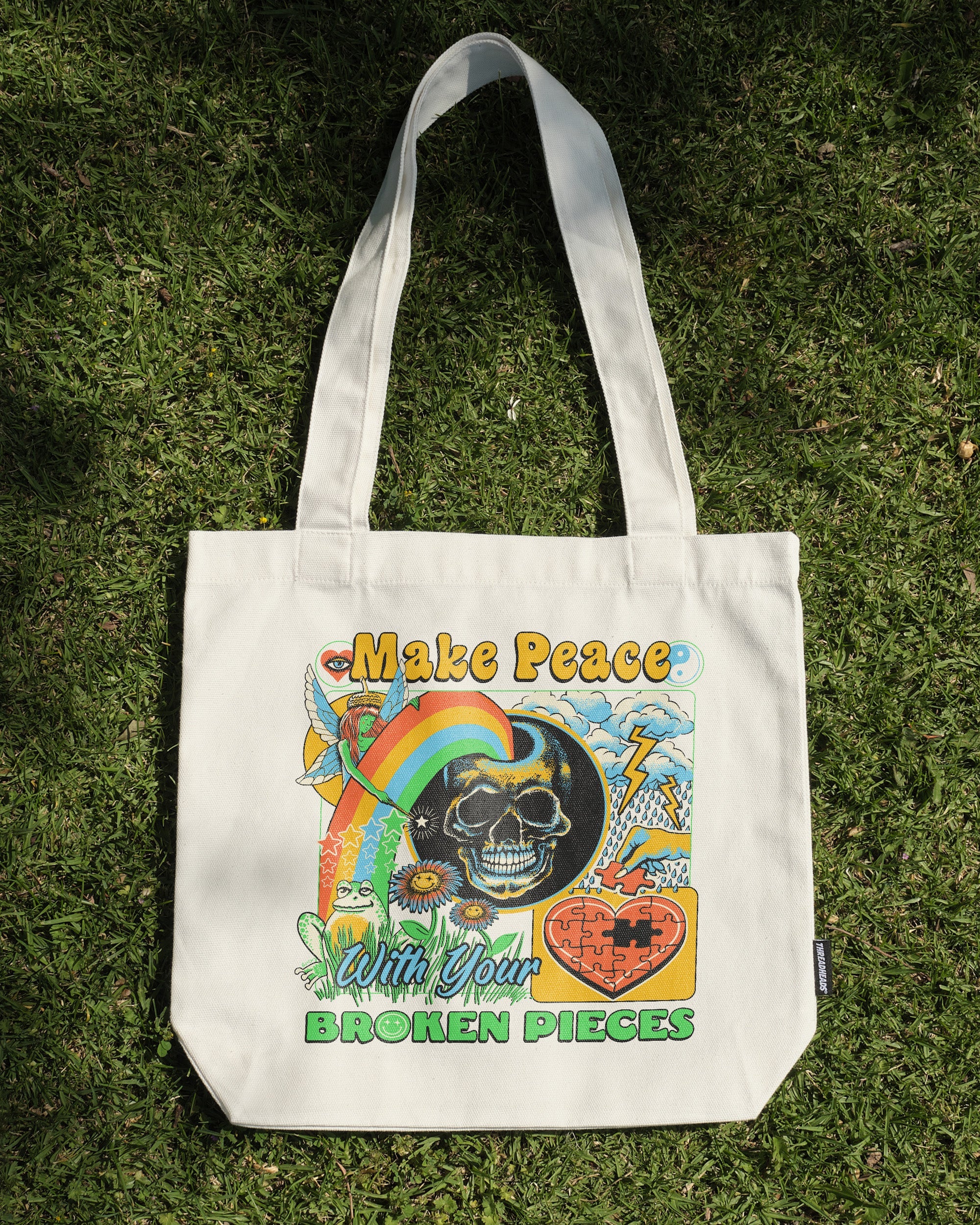 Make Peace Tote Bag Australia Online Natural