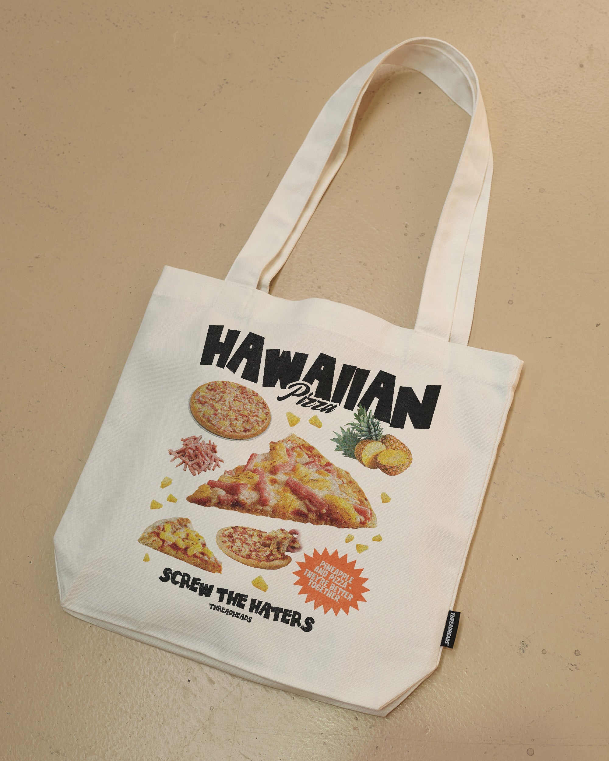 Hawaiian Pizza Bootleg Tote Bag Australia Online Natural