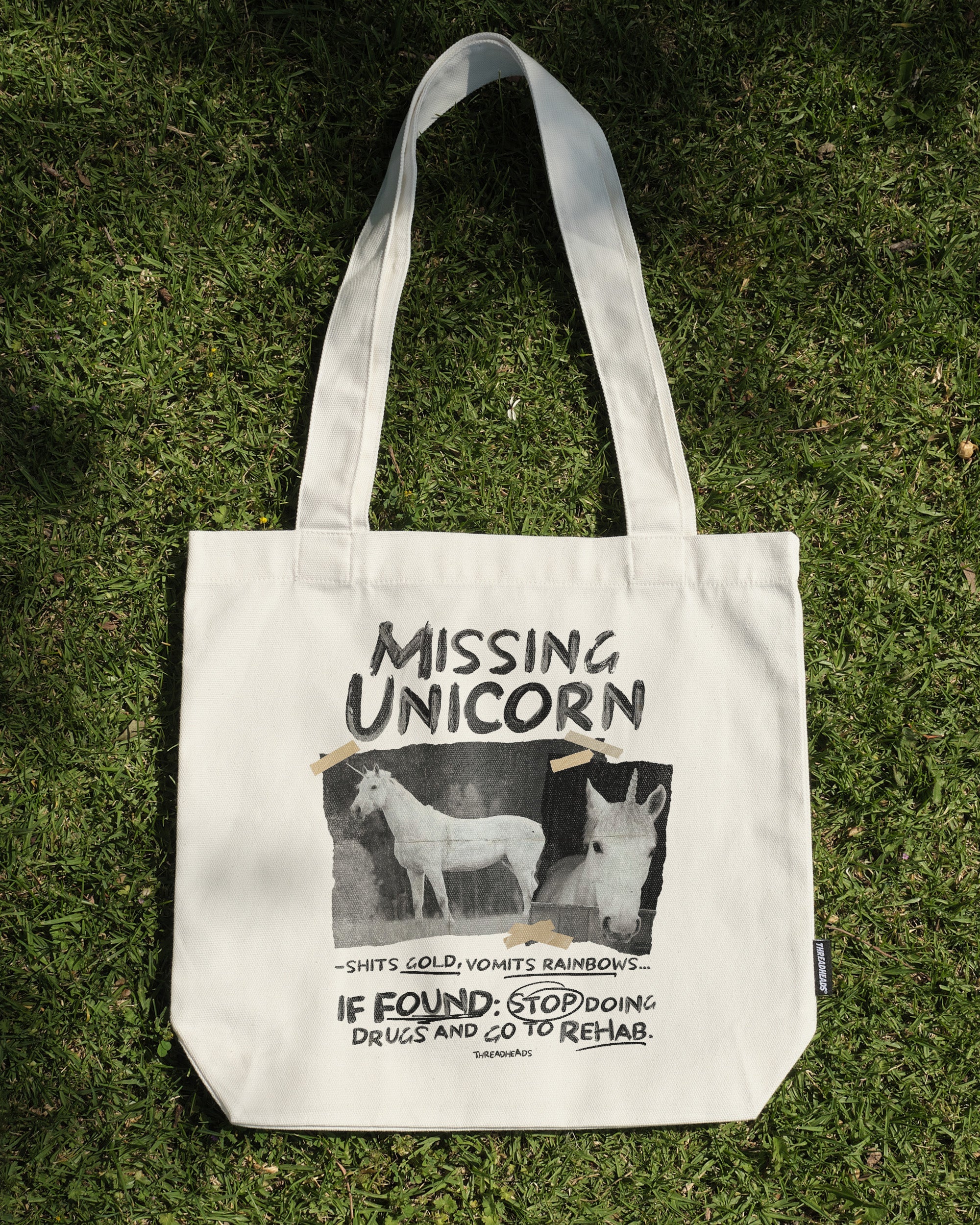 Missing Unicorn Tote Bag Australia Online Natural