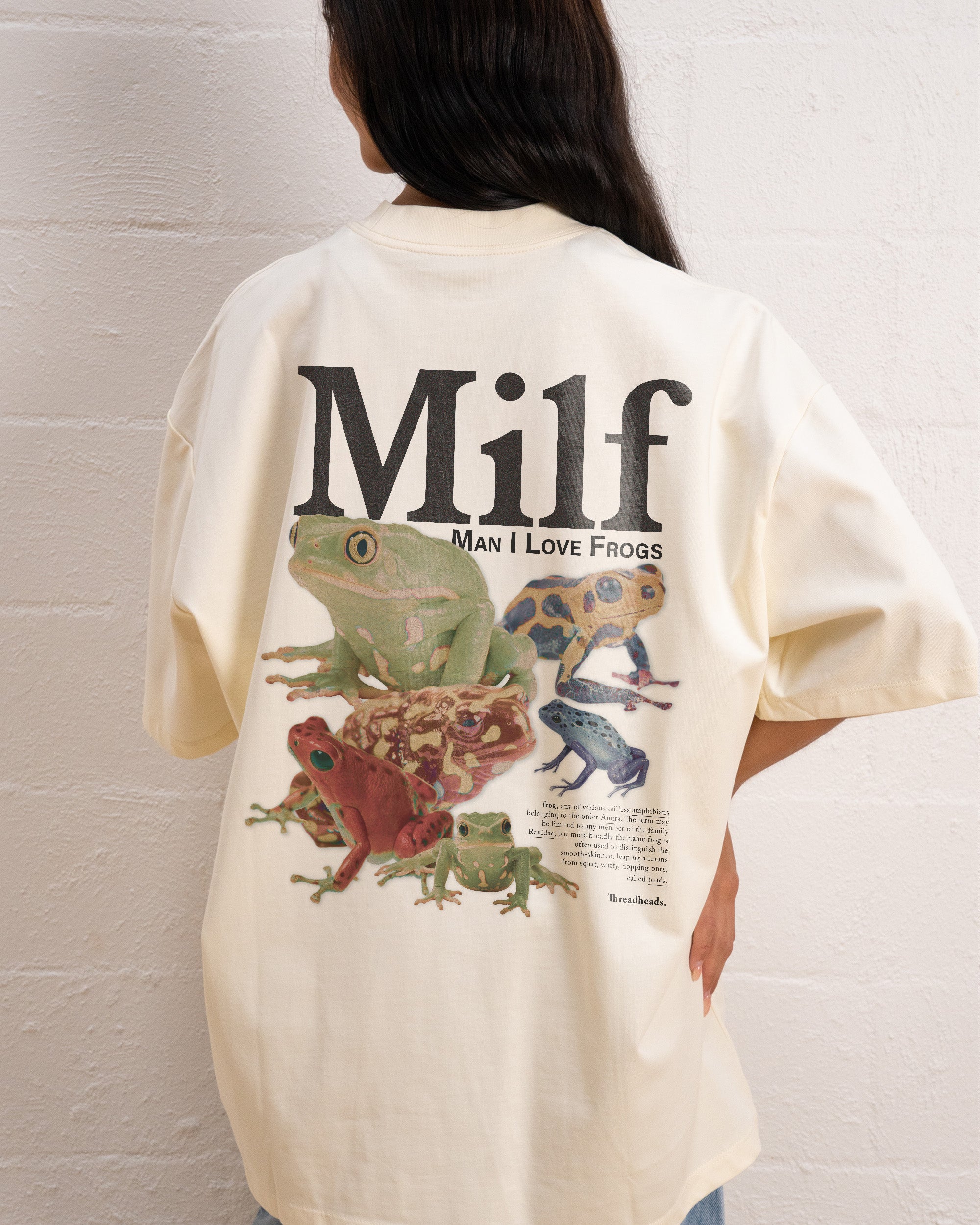 Man I Love Frogs Front and Back Oversized Tee