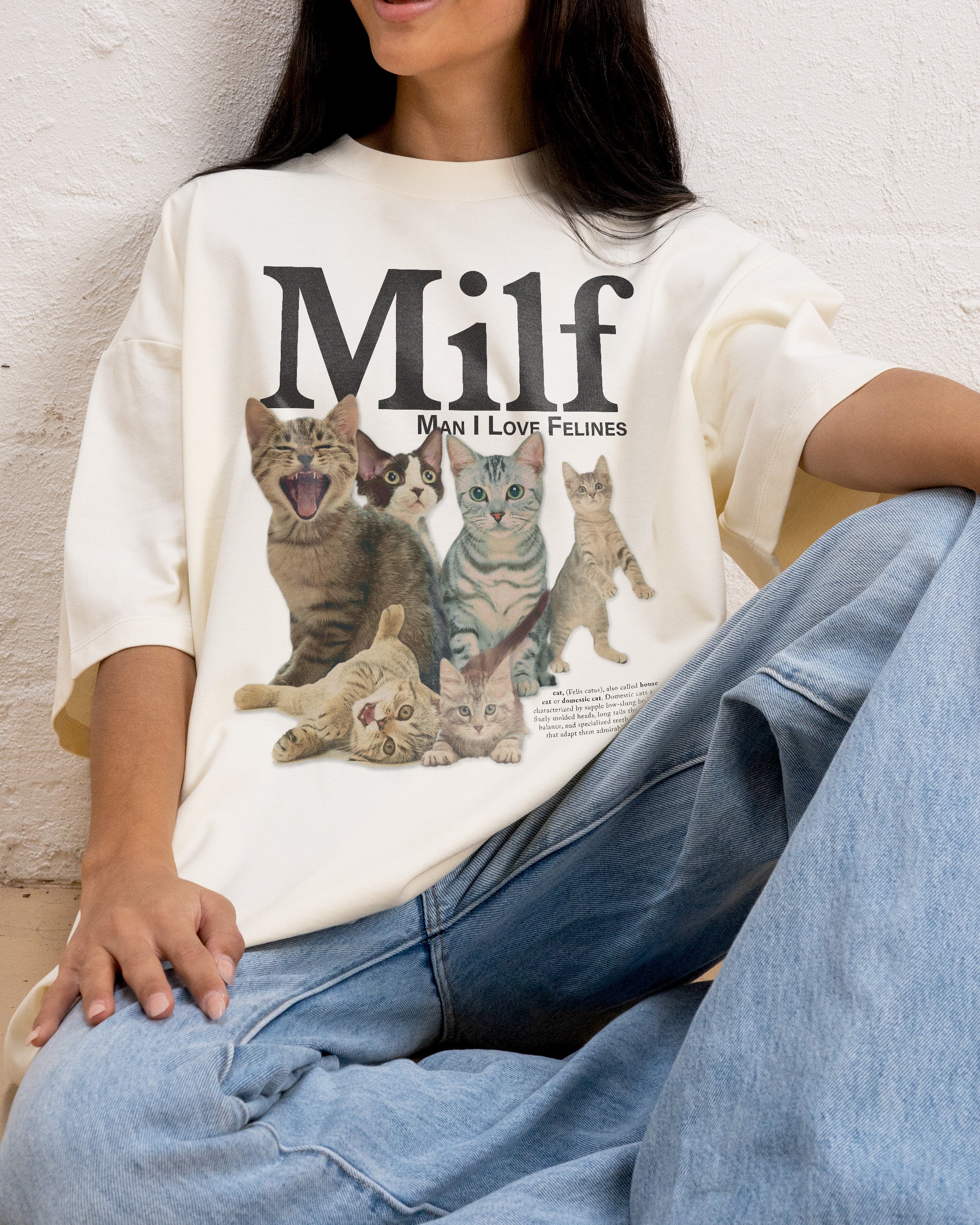 Man I Love Felines Oversized Tee