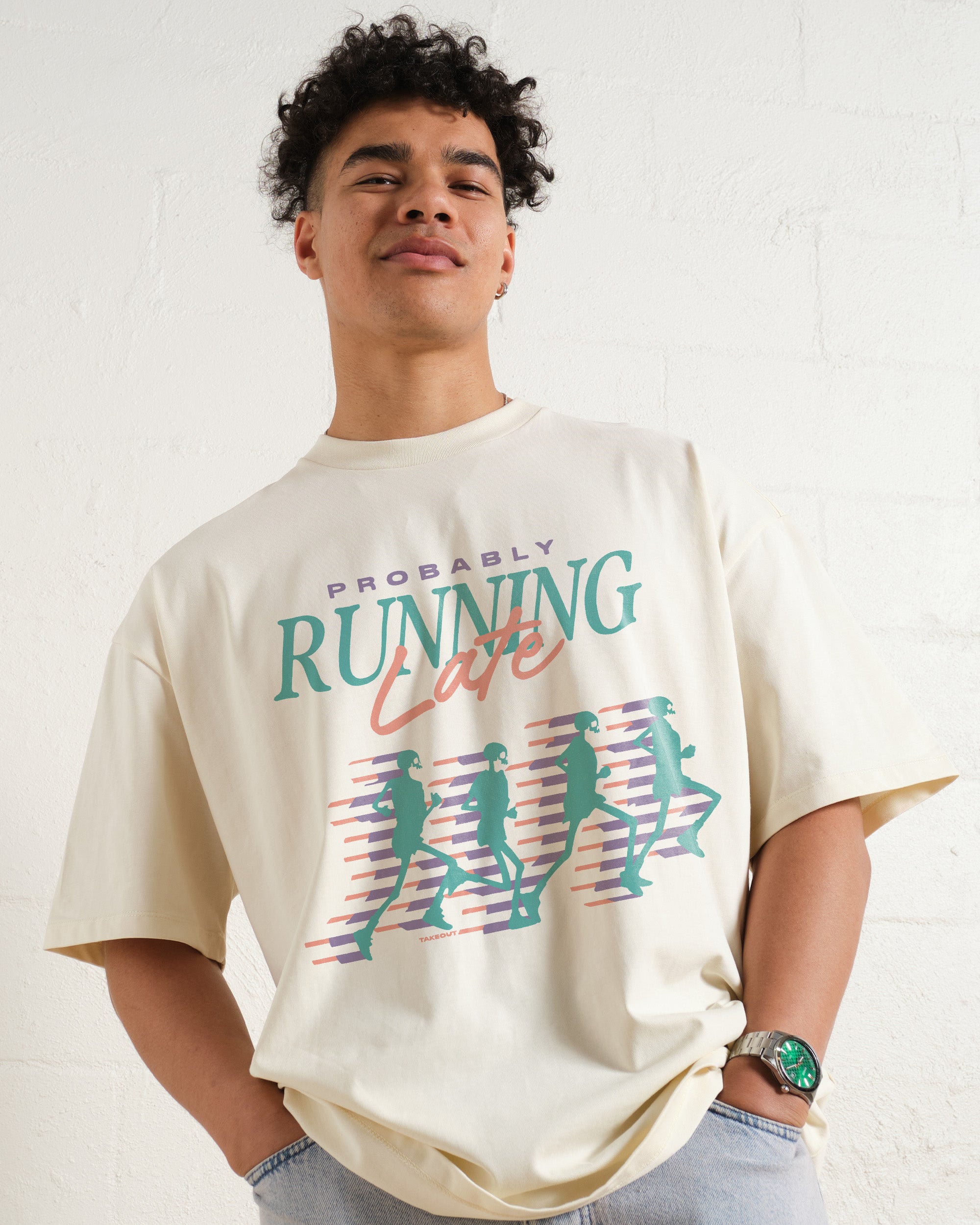 Probably Running Late Oversized Tee