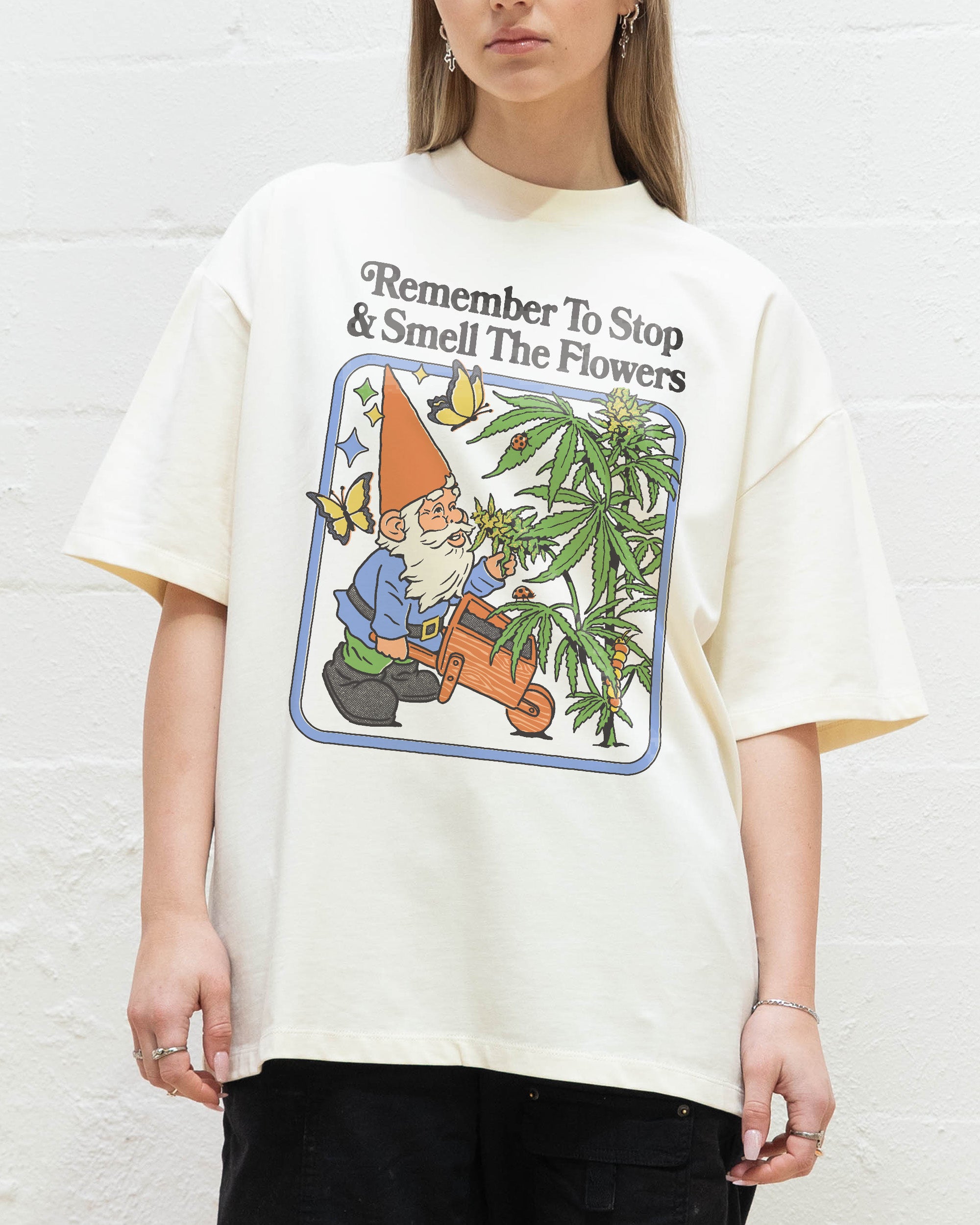 Smell The Flowers Oversized Tee Australia Online Threadheads