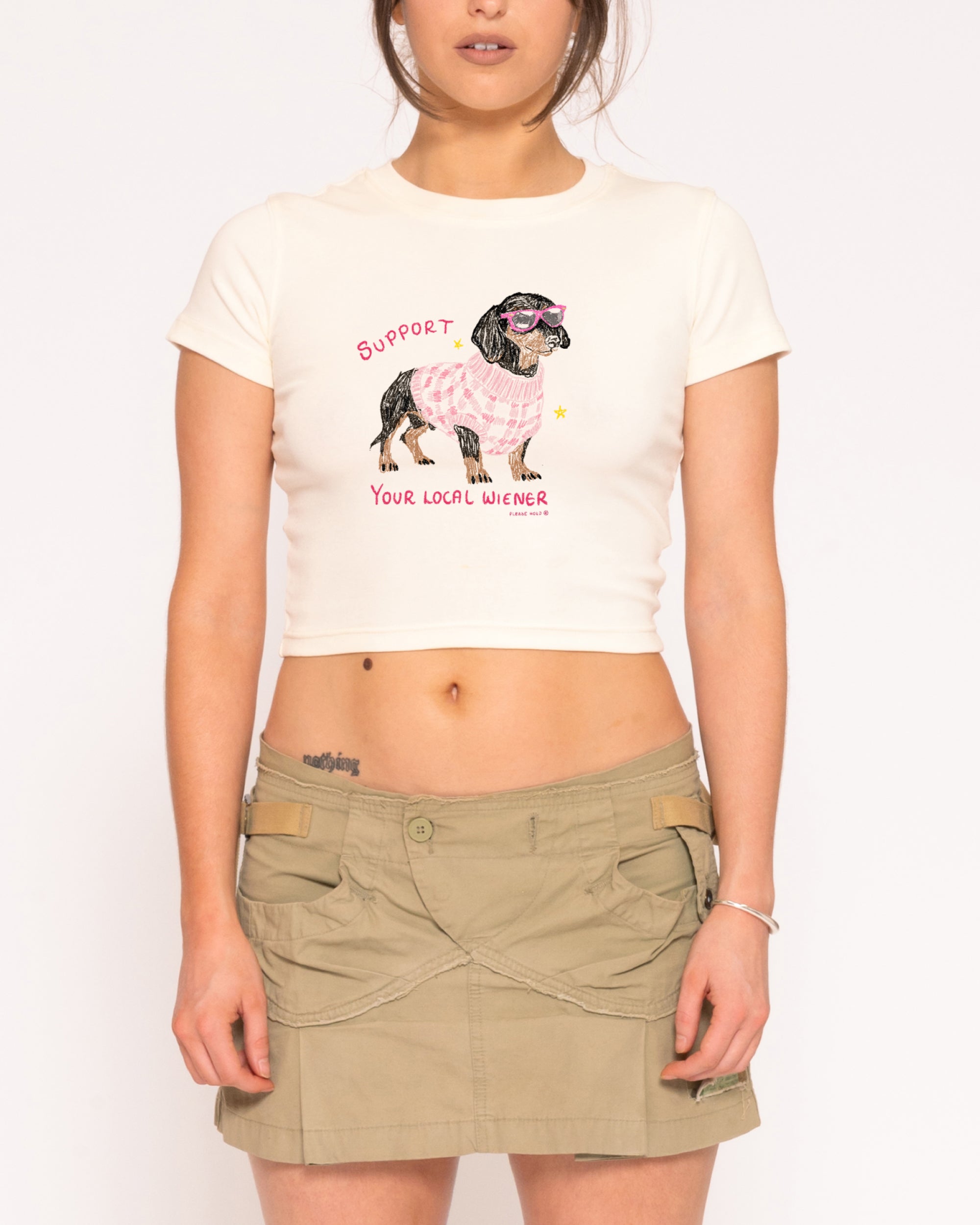 Support Your Local Wiener Natural Baby Tee