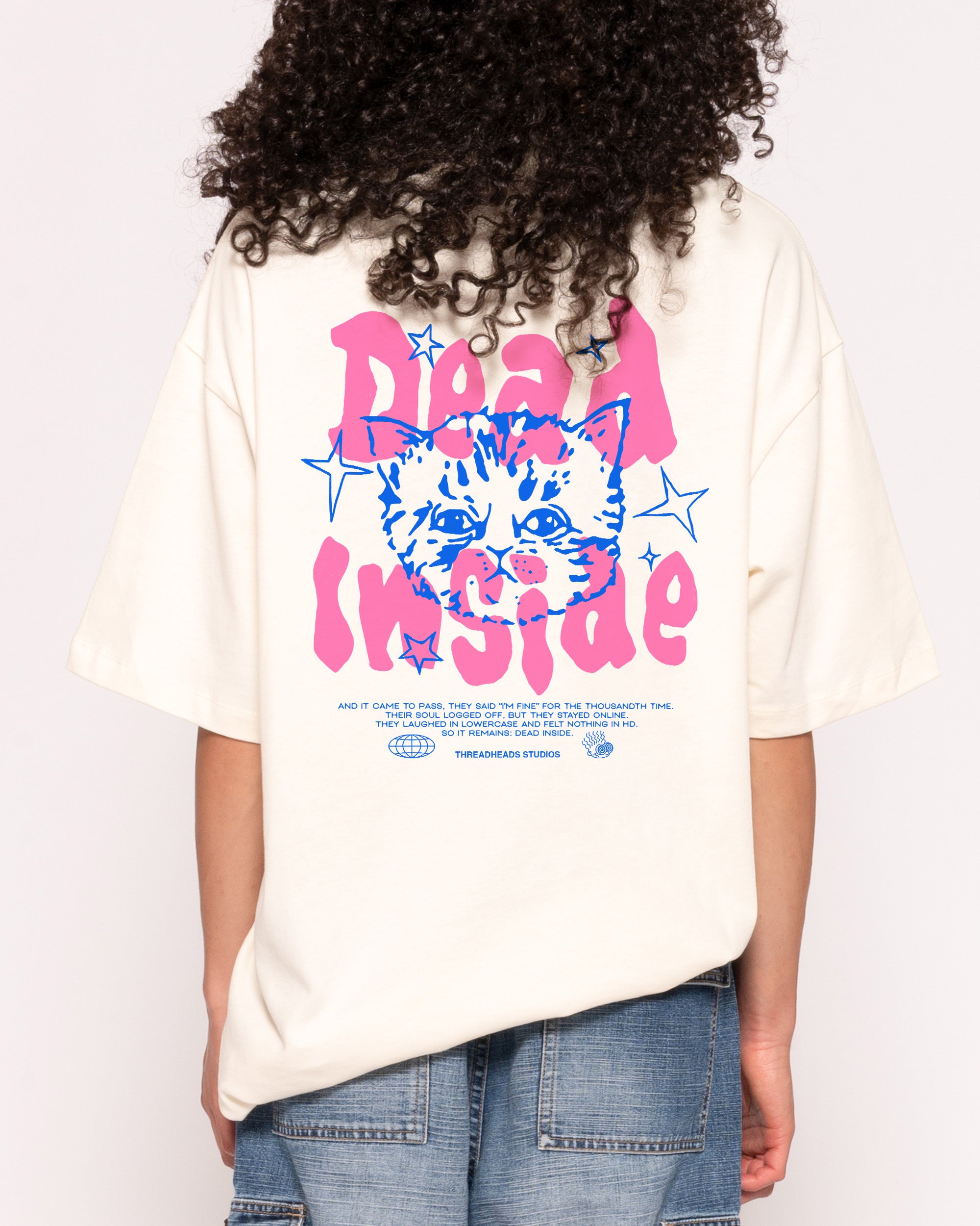 Dead Inside 26 Natural Oversized Tee