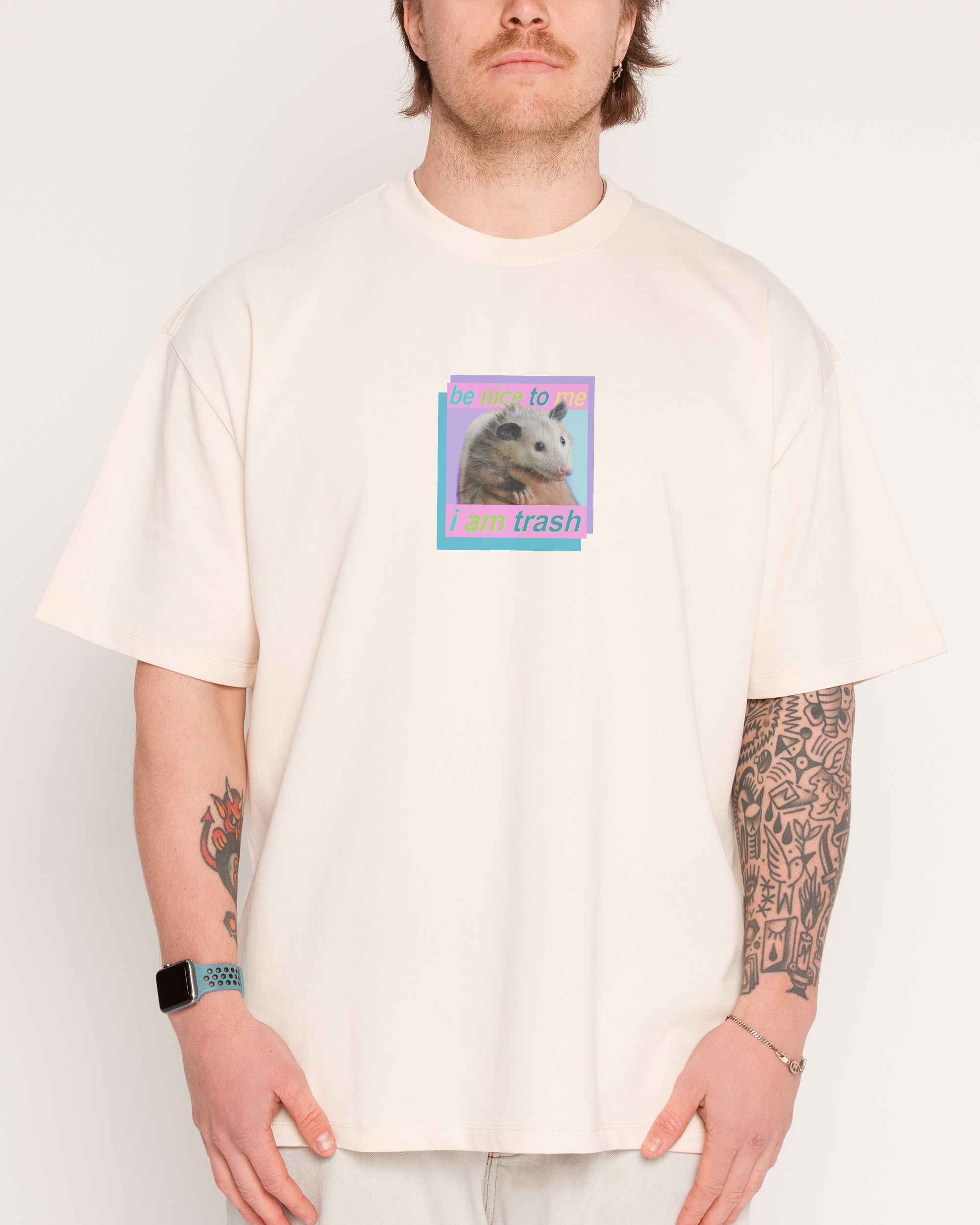 Be Nice to Me Natural Oversized Tee