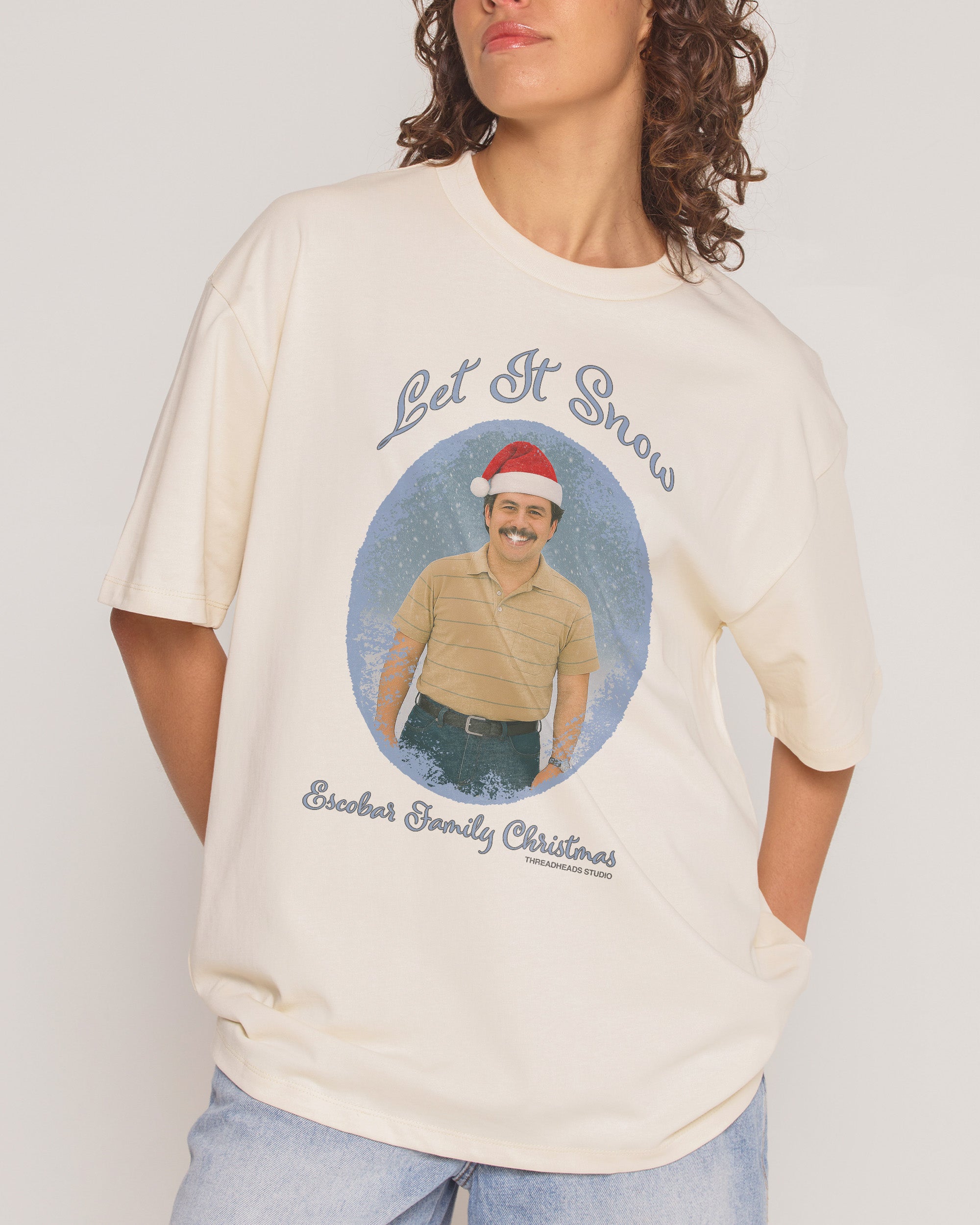 Let It Snow Pablo Natural Oversized Tee
