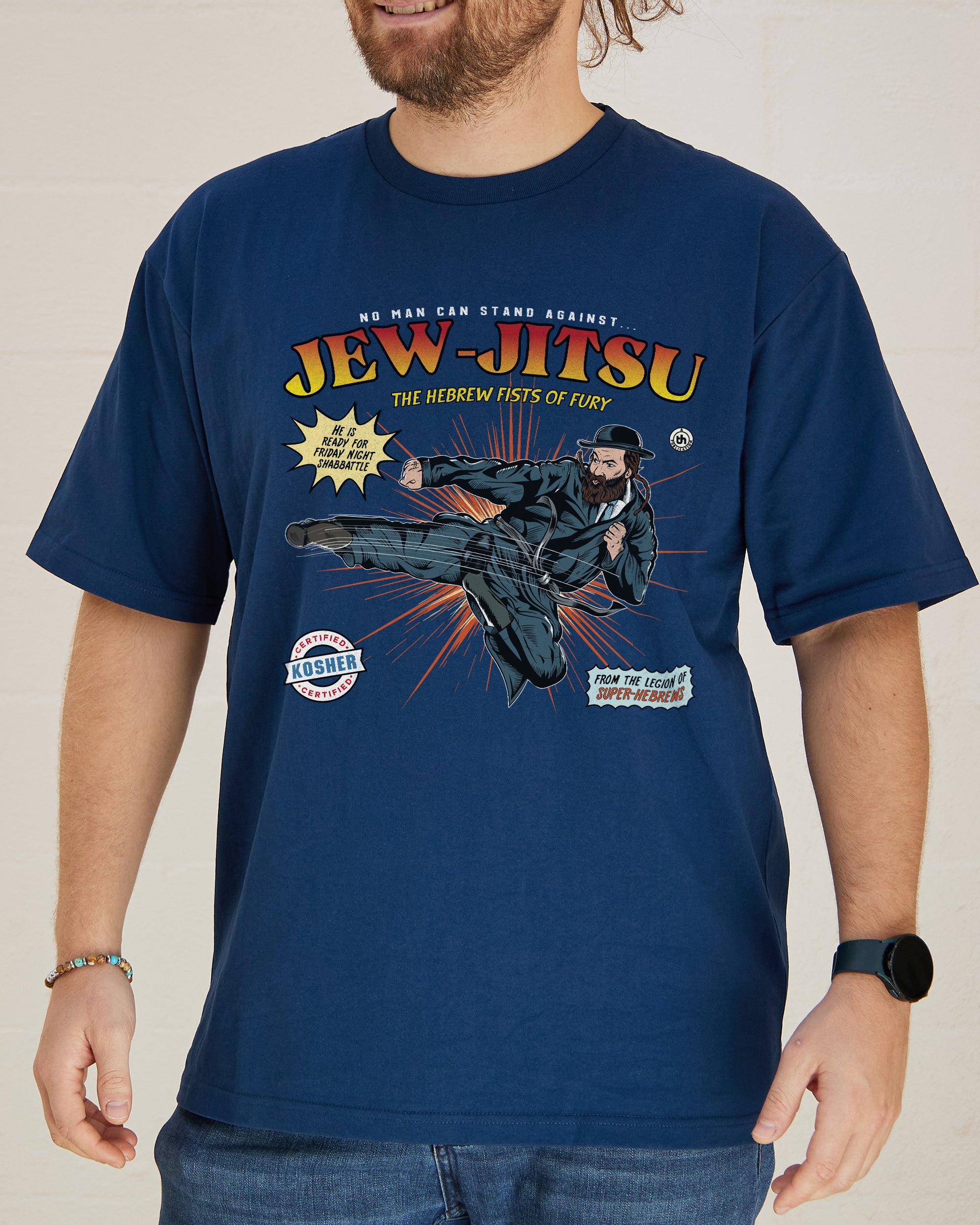 Jew-Jitsu T-Shirt Australia Online #colour_navy