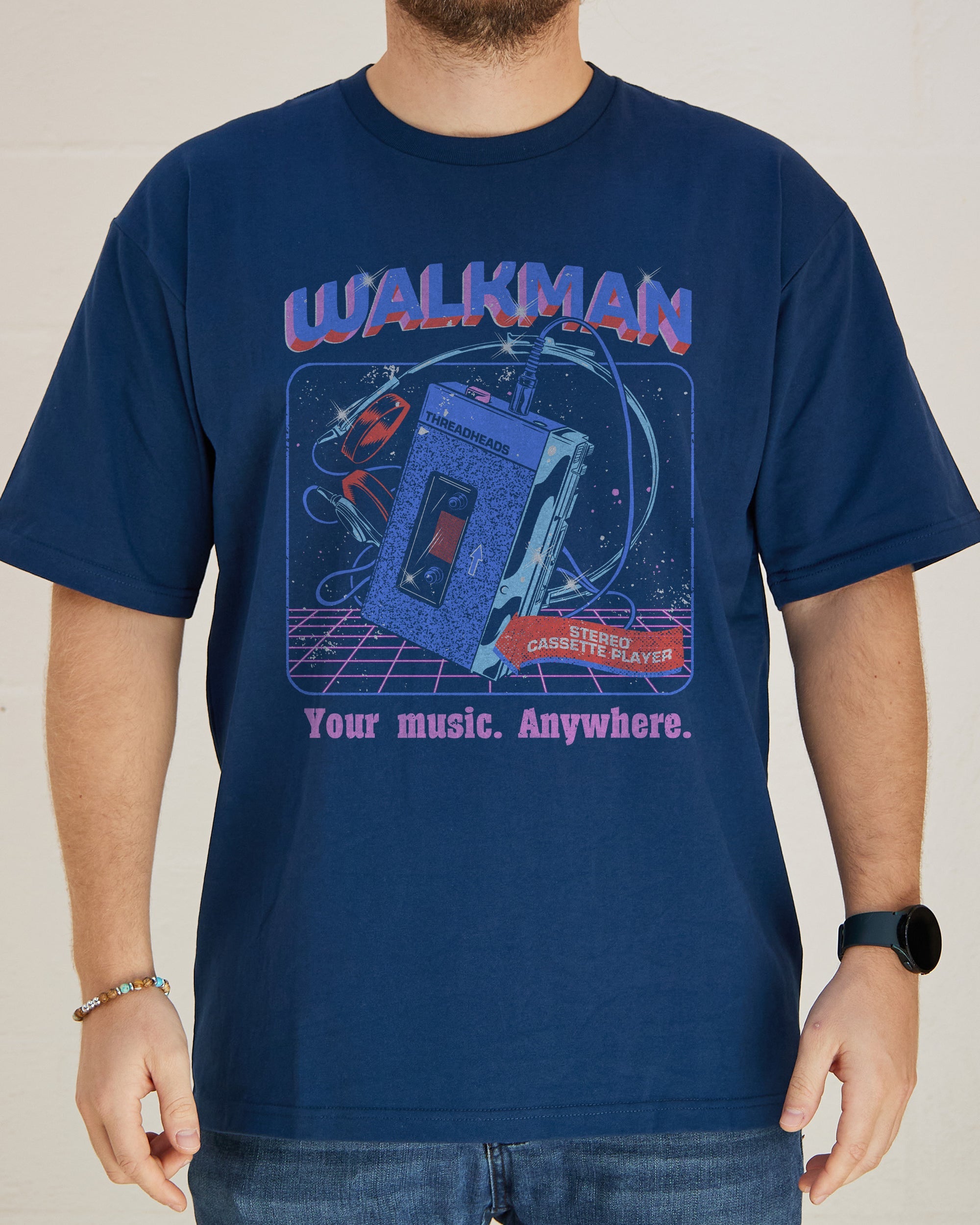 Walkman T-Shirt Australia Online #colour_navy