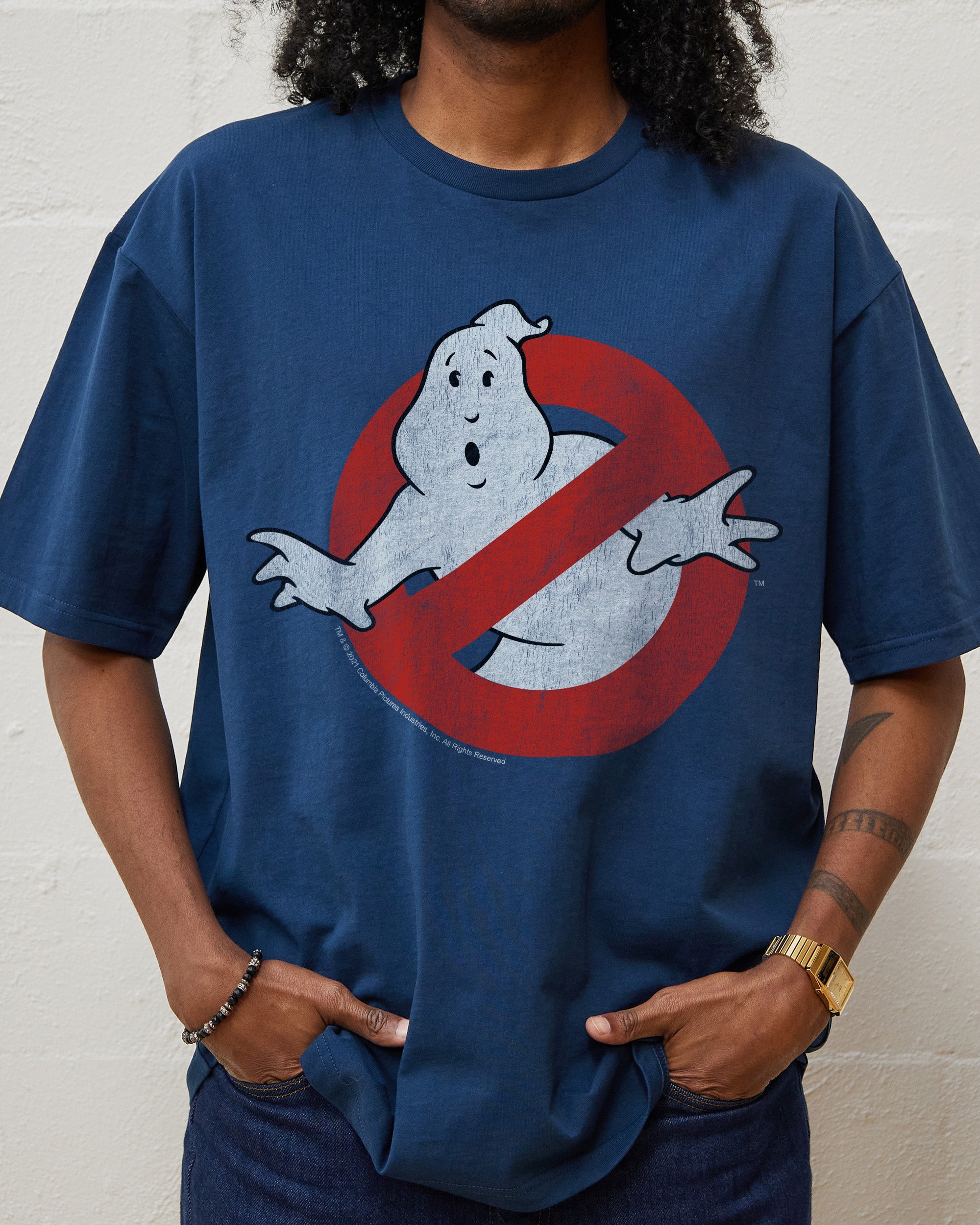 No Ghost Logo T-Shirt Australia Online Navy