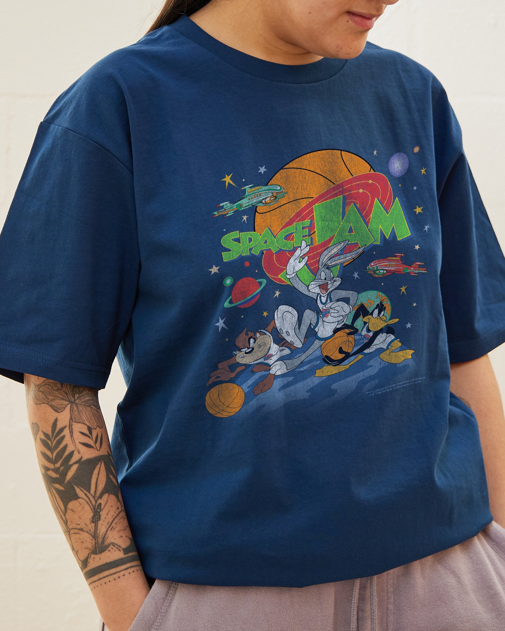 Space Jam T-Shirt Australia Online #colour_navy