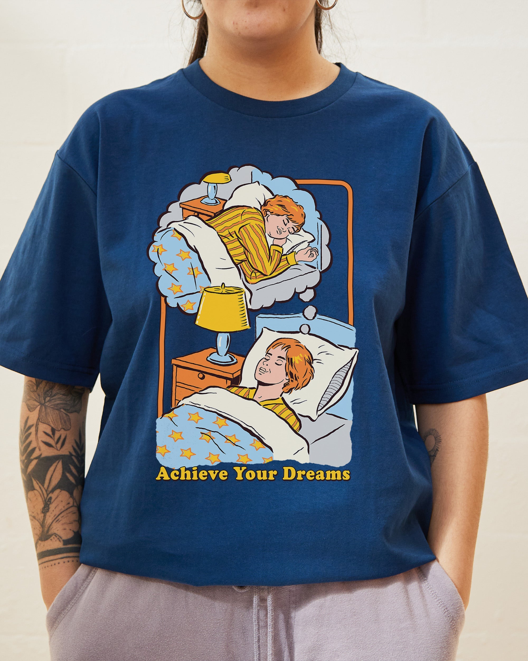 Achieve Your Dreams T-Shirt Australia Online Navy