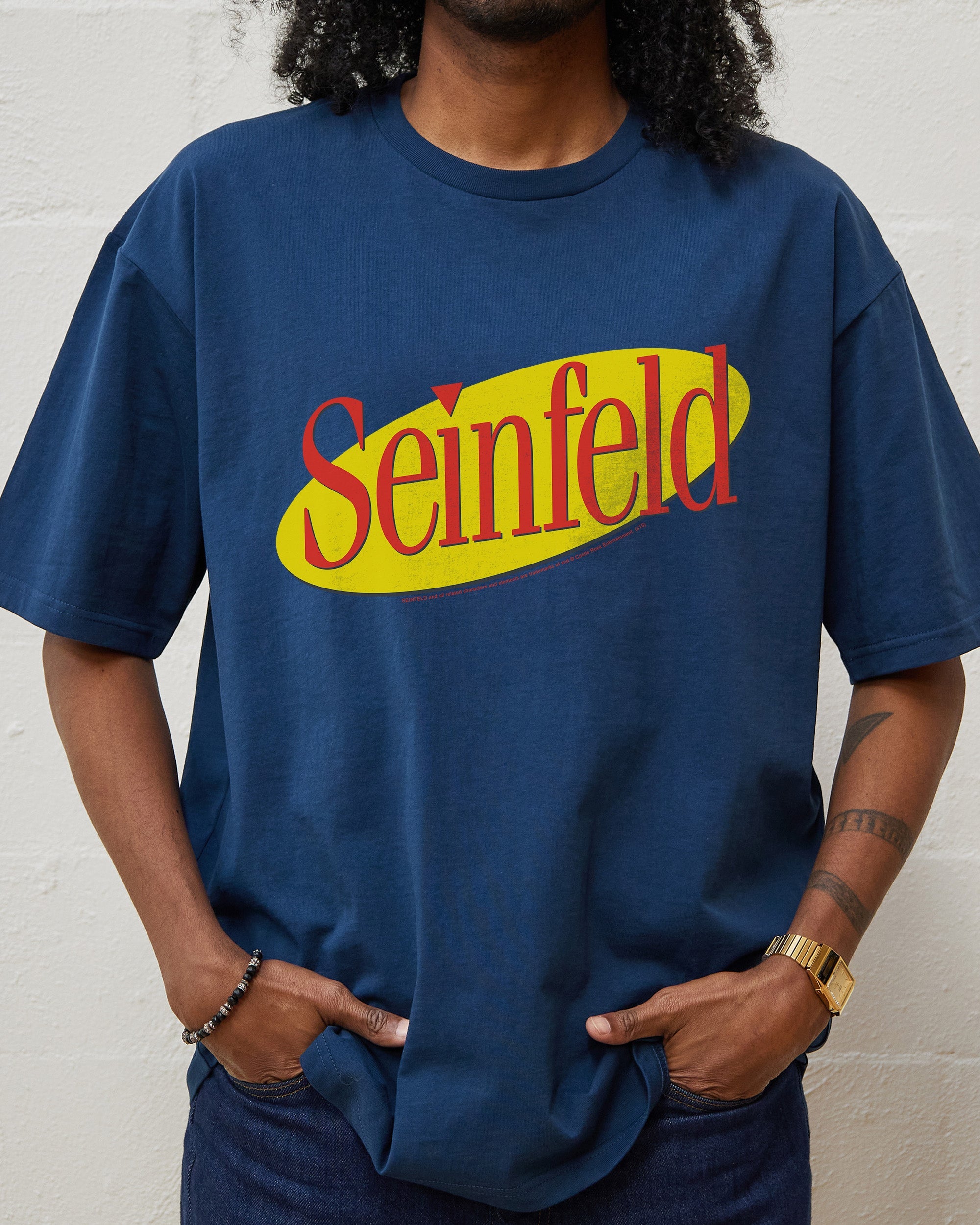 Seinfeld Logo T-Shirt Australia Online Navy