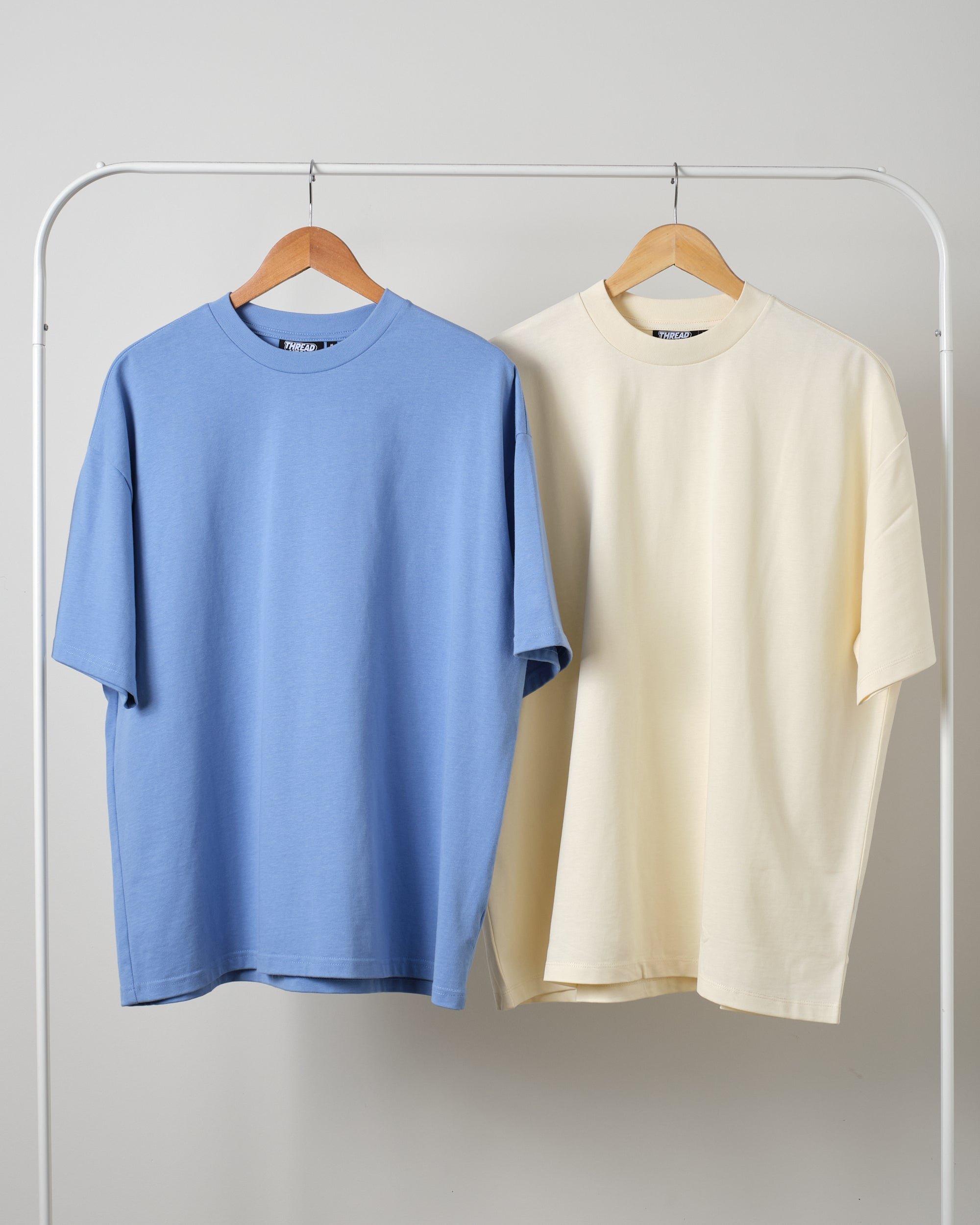 Oversized Tee 2 Pack: Powder Blue, Natural