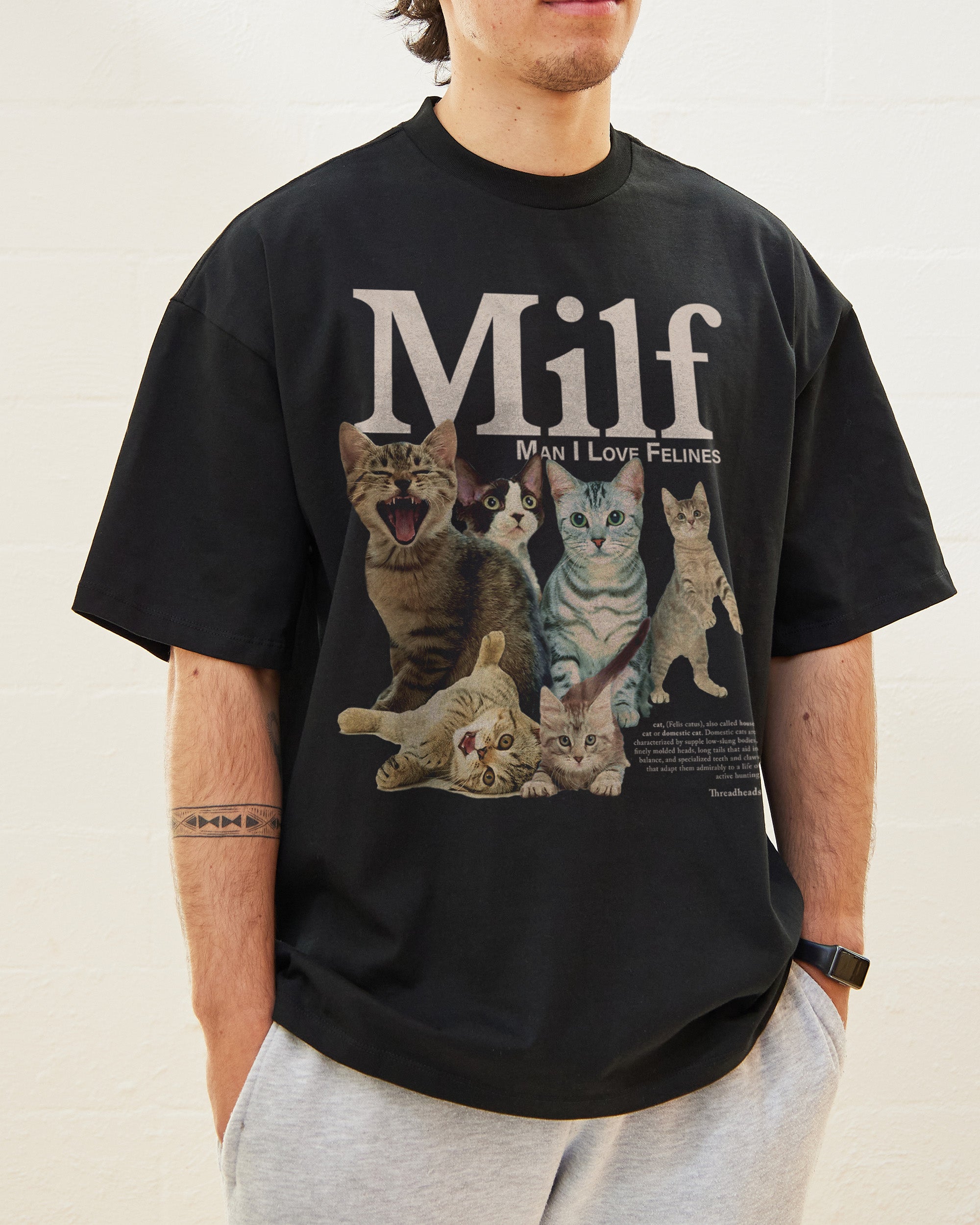 Oversize Vintage Cat T-Shirt