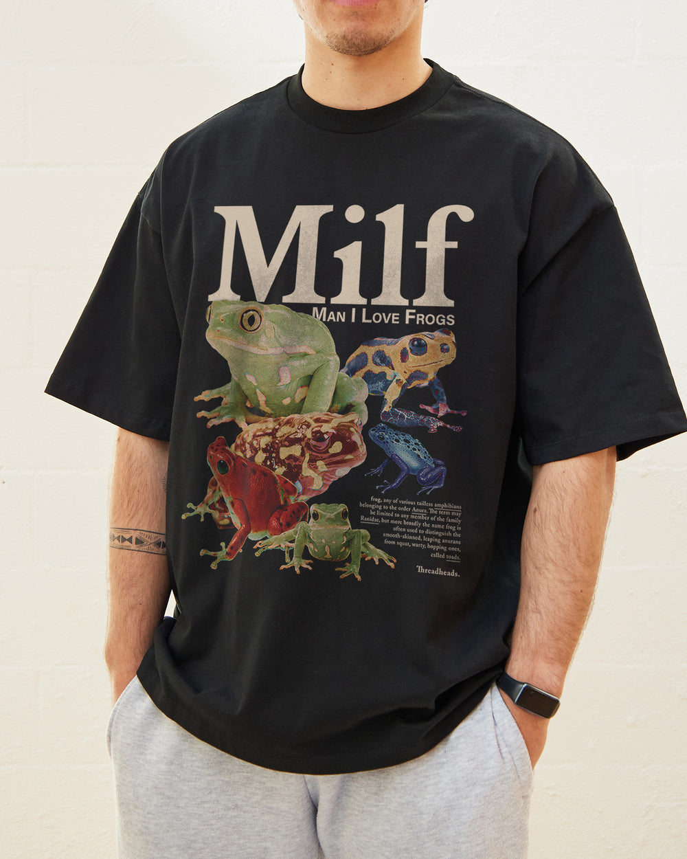 Man I Love Frogs Oversized Tee | Vintage Retro Oversized Tee