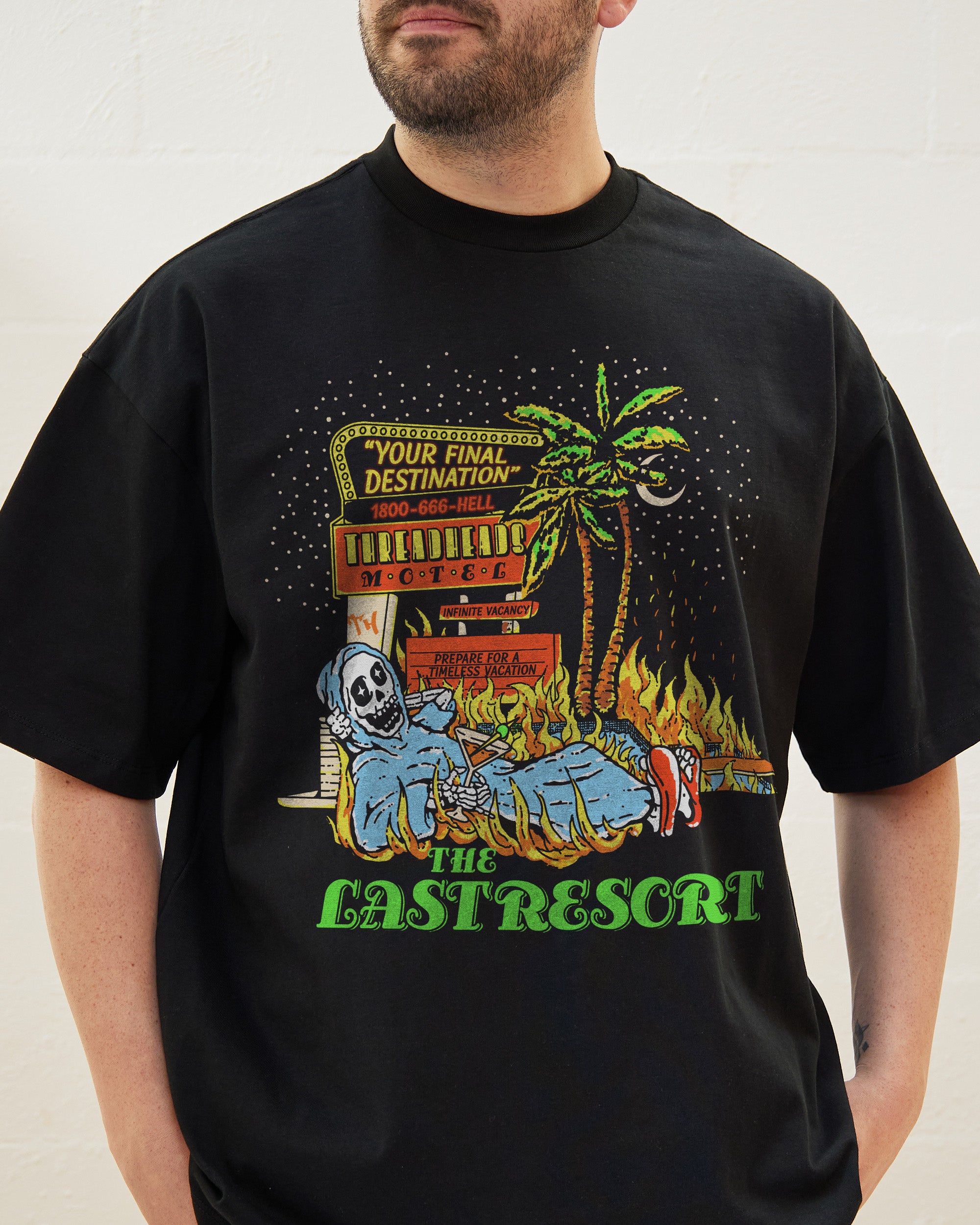 Last Resort Hotel Vacation Packages Oversized Tee