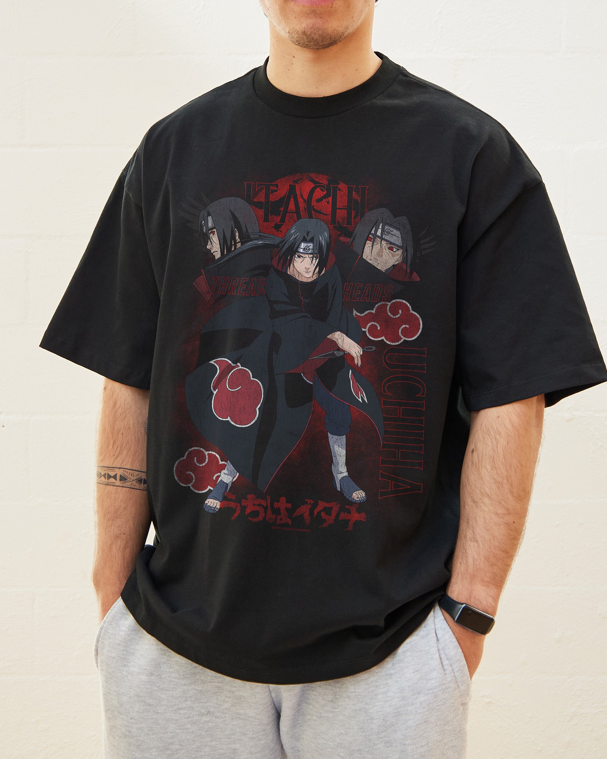 Itachi Uchiha Oversized Tee | Vintage Retro Oversized Tee