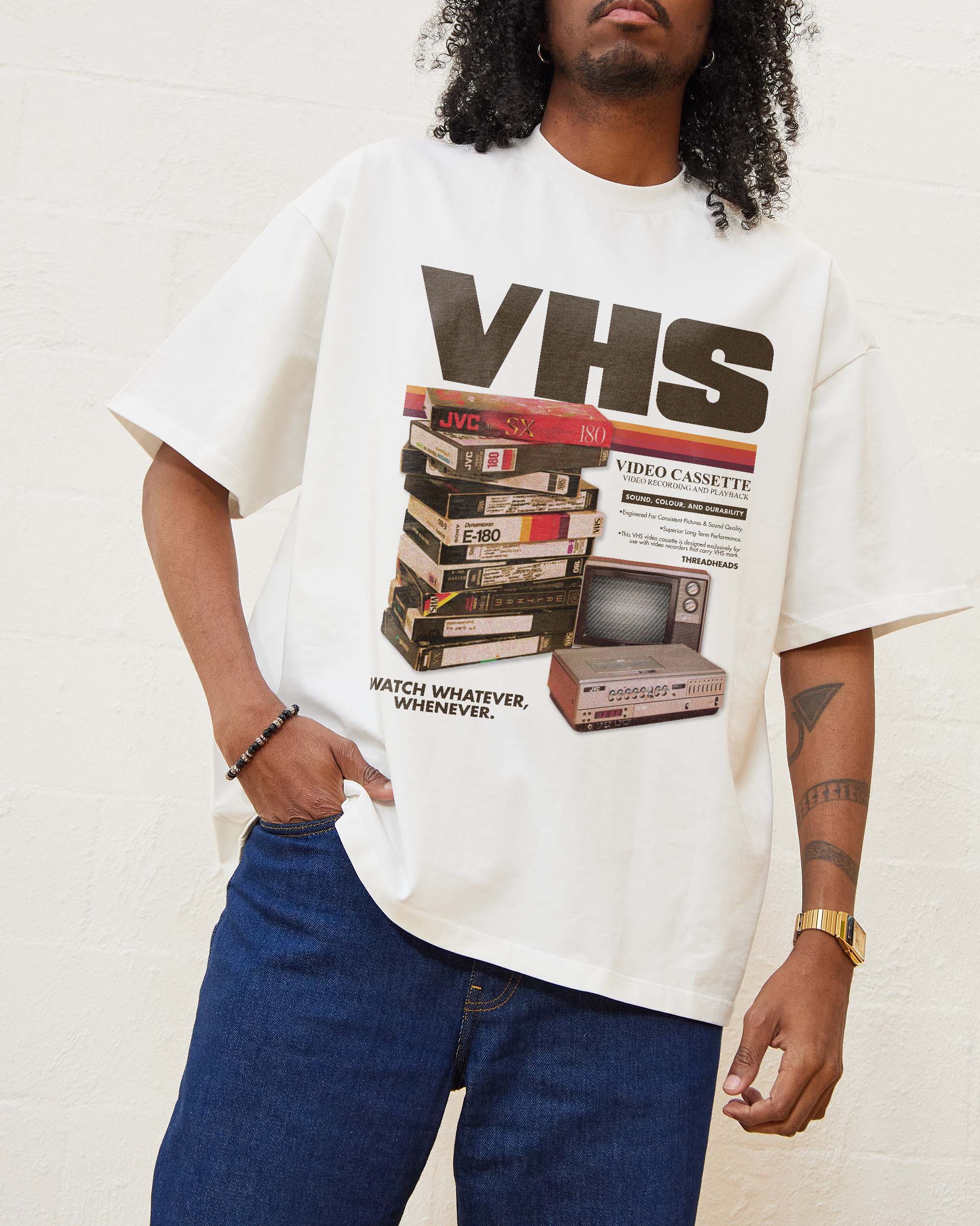 Vintage VHS Tapes Oversized Tee