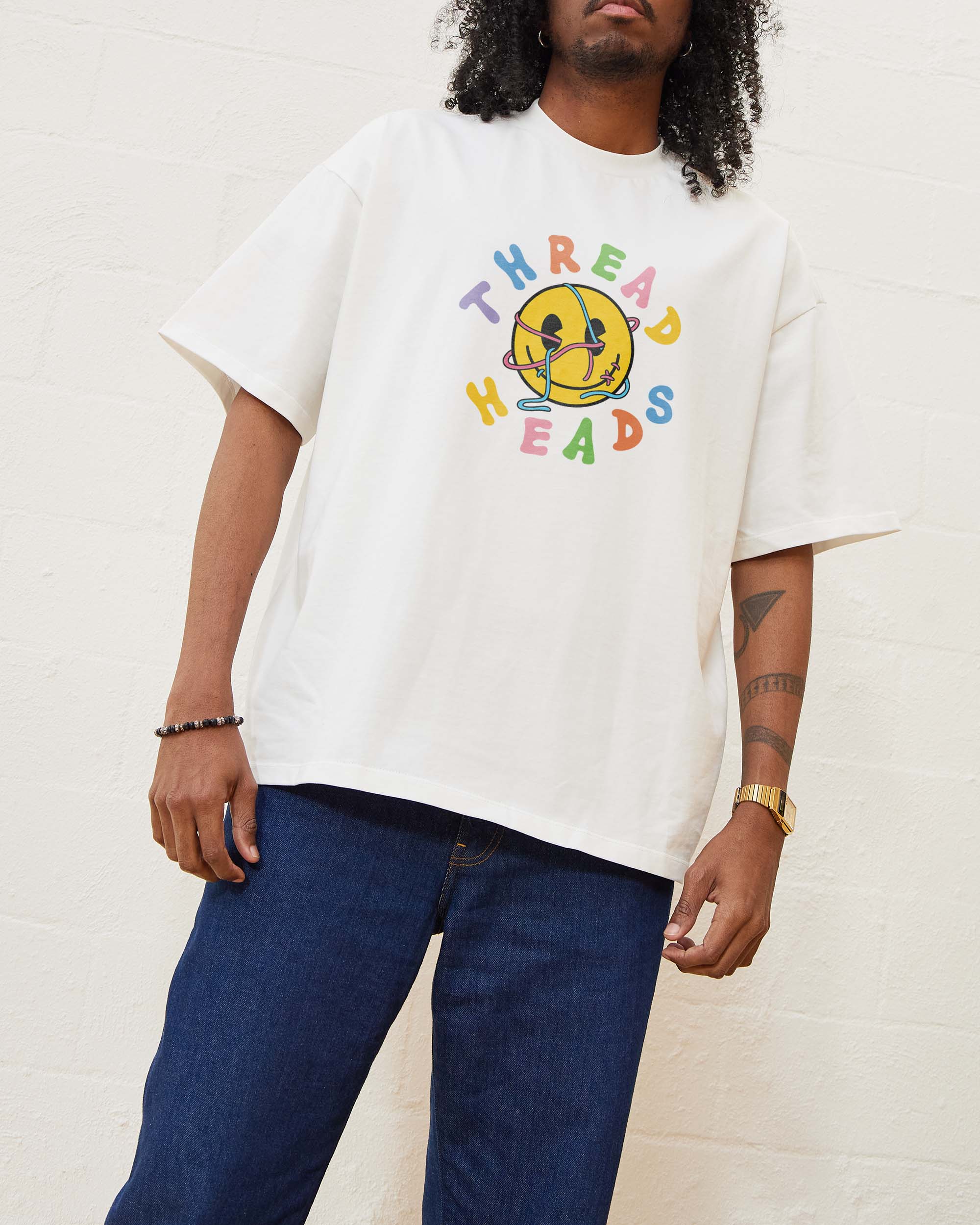 Thread Heads Oversized Tee | Vintage Retro Oversized Tee