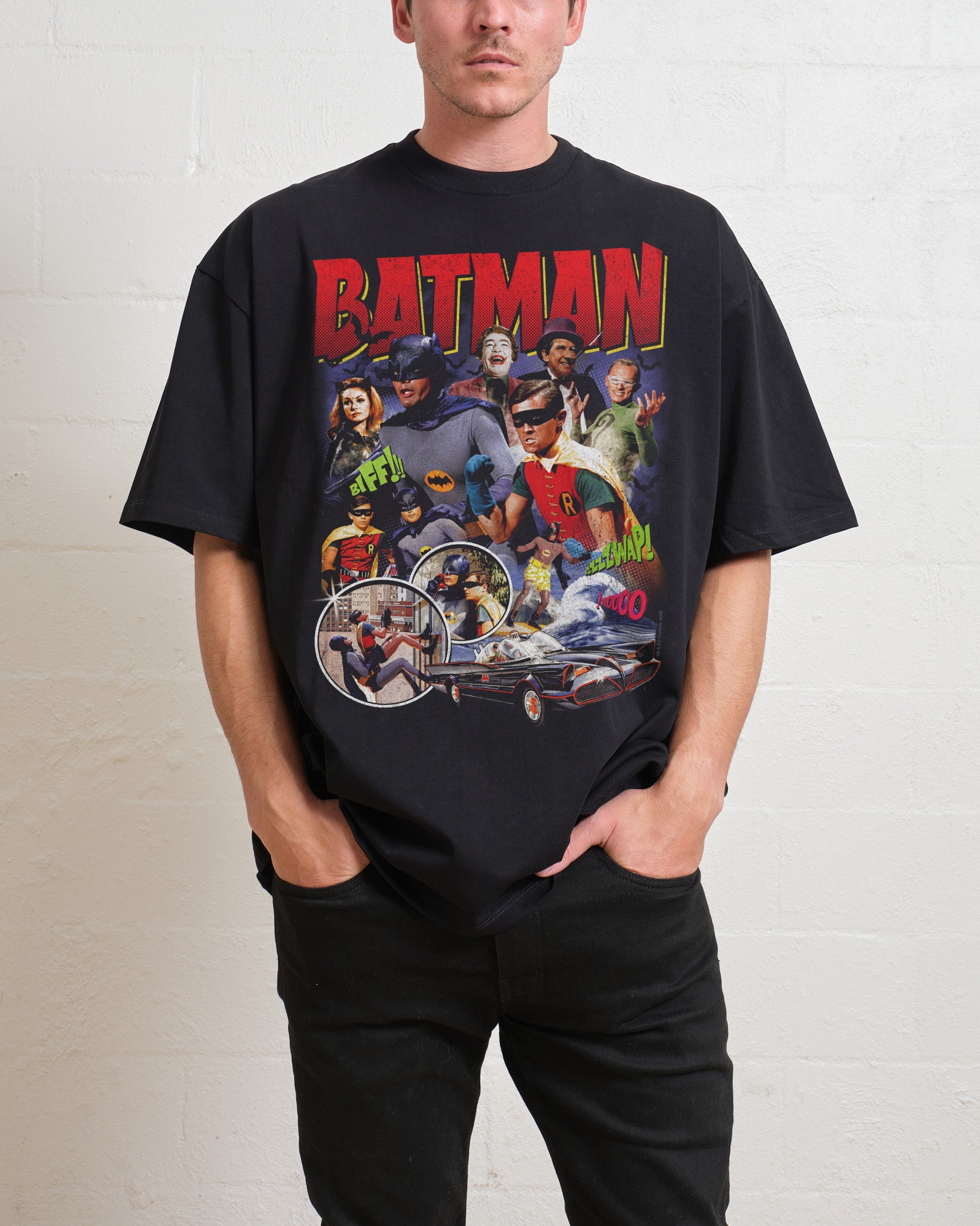 Batman Bootleg Oversized Tee Australia Online Black