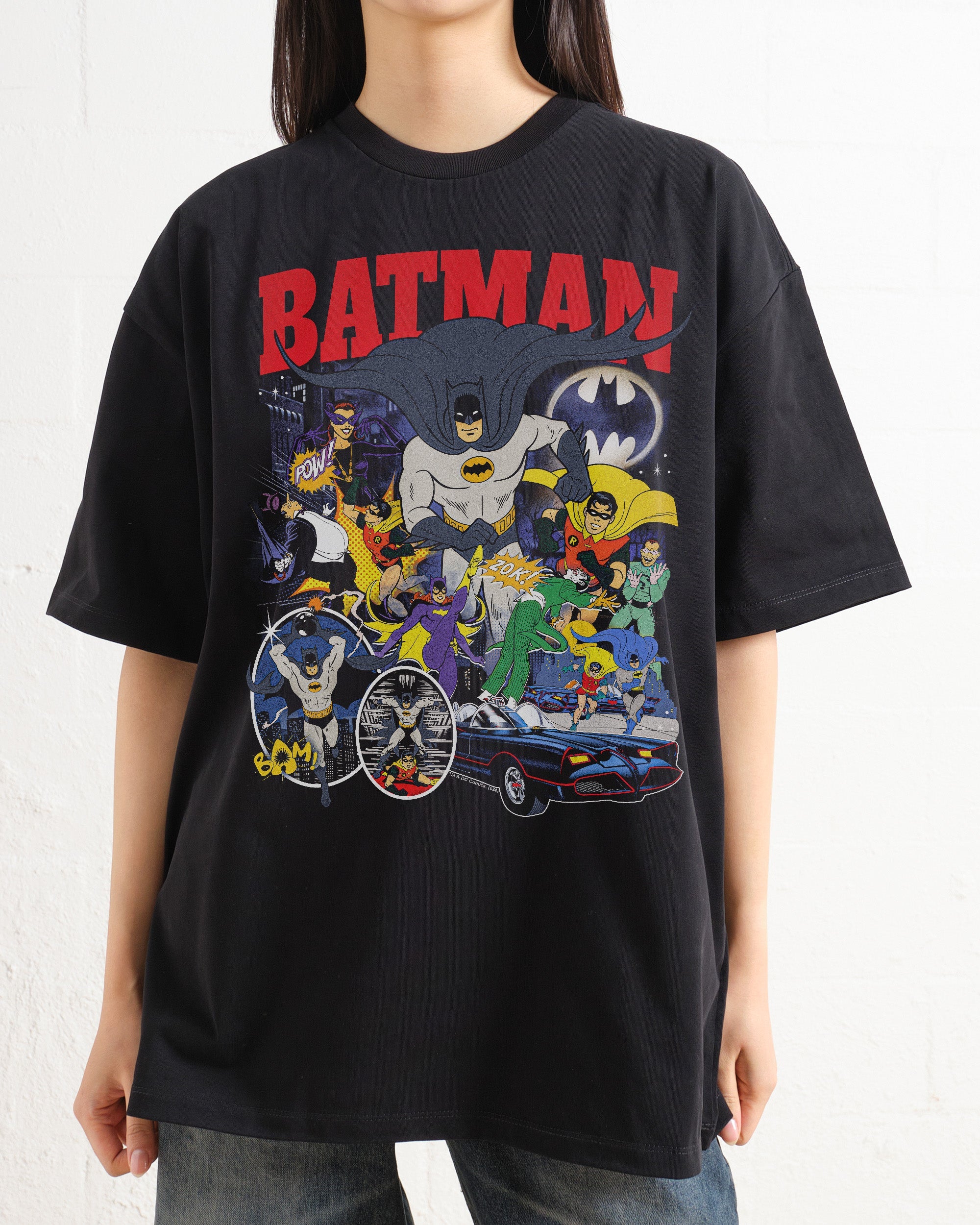 Batman Animated Bootleg Oversized Tee Australia Online Black