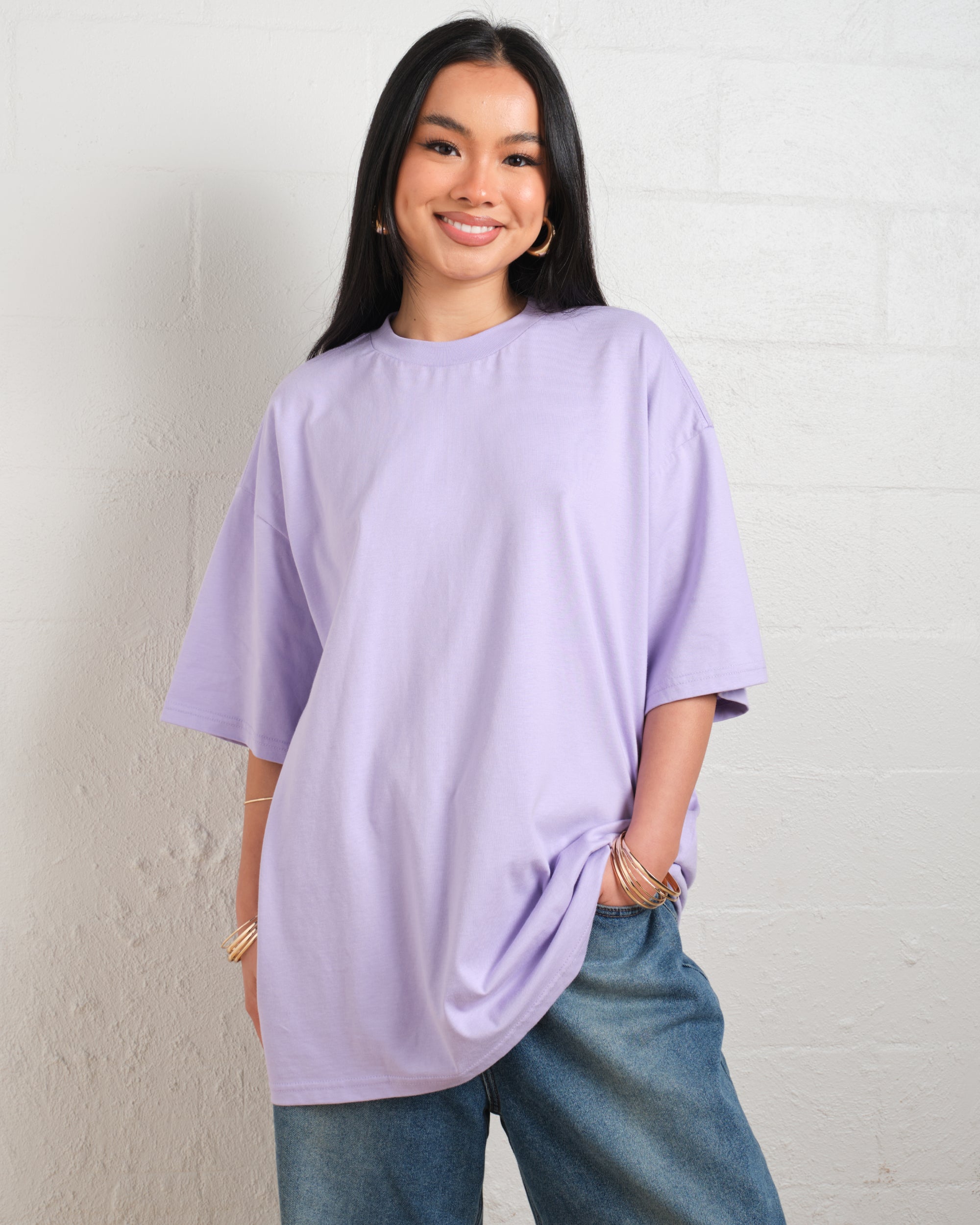 Oversized Tee 4 Pack: Powder Blue, Lilac, White, Natural