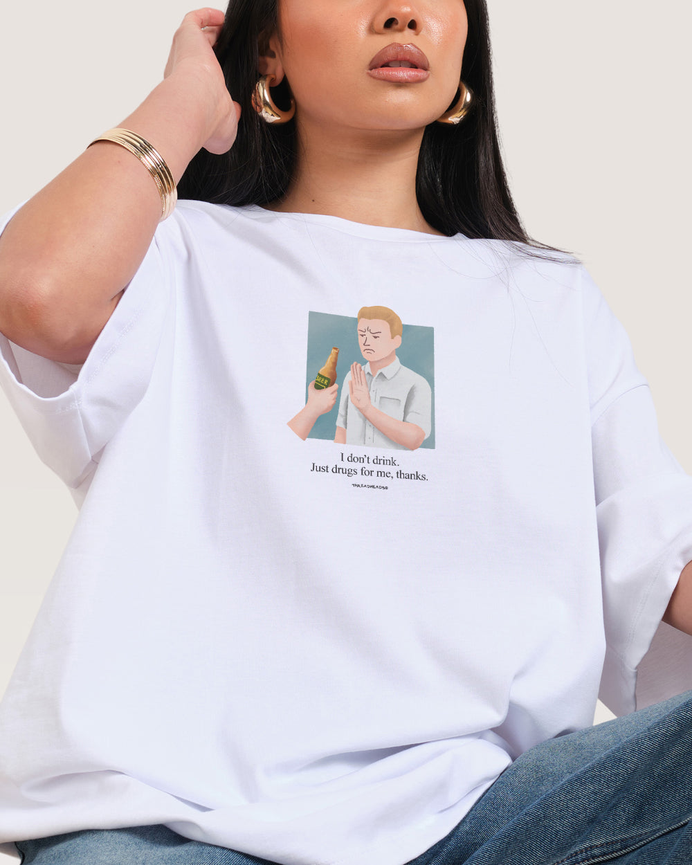 I Don't Drink Oversized Tee Threadheads Australia Online