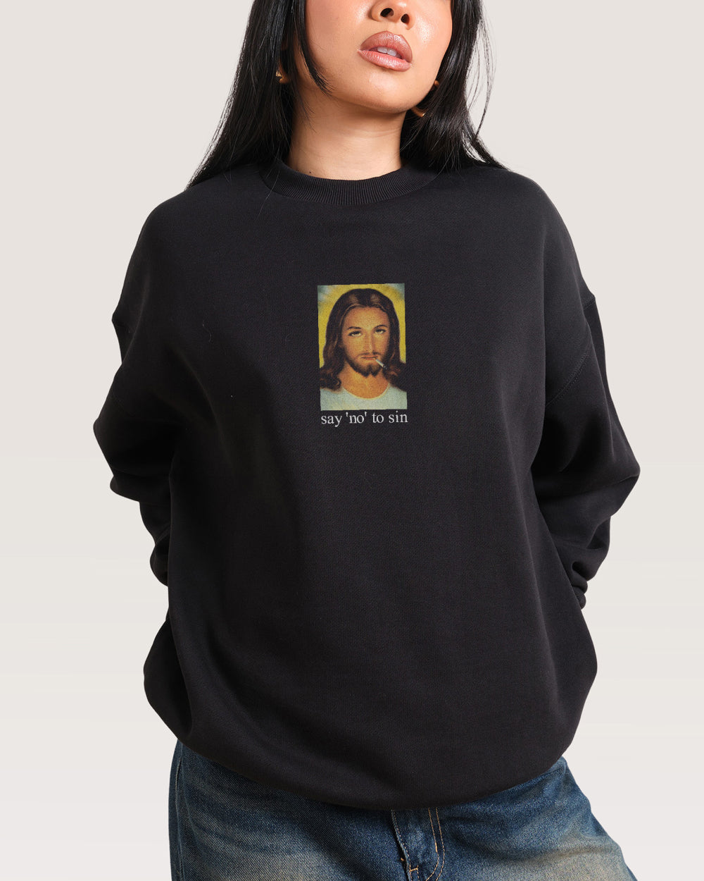 Say No to Sin Sweatshirt Threadheads Australia Online