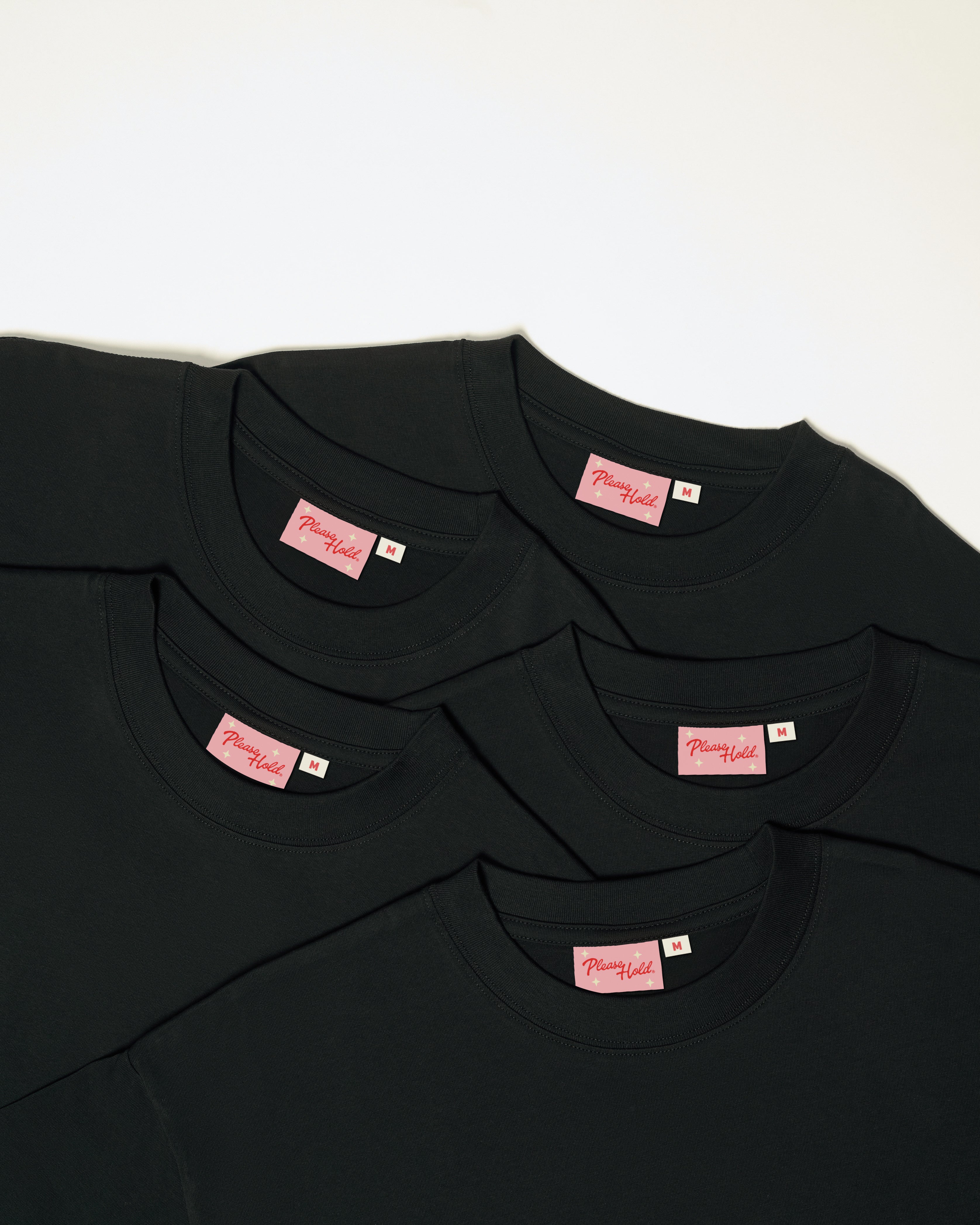 Boxy Crop Tee 5-Pack: Black