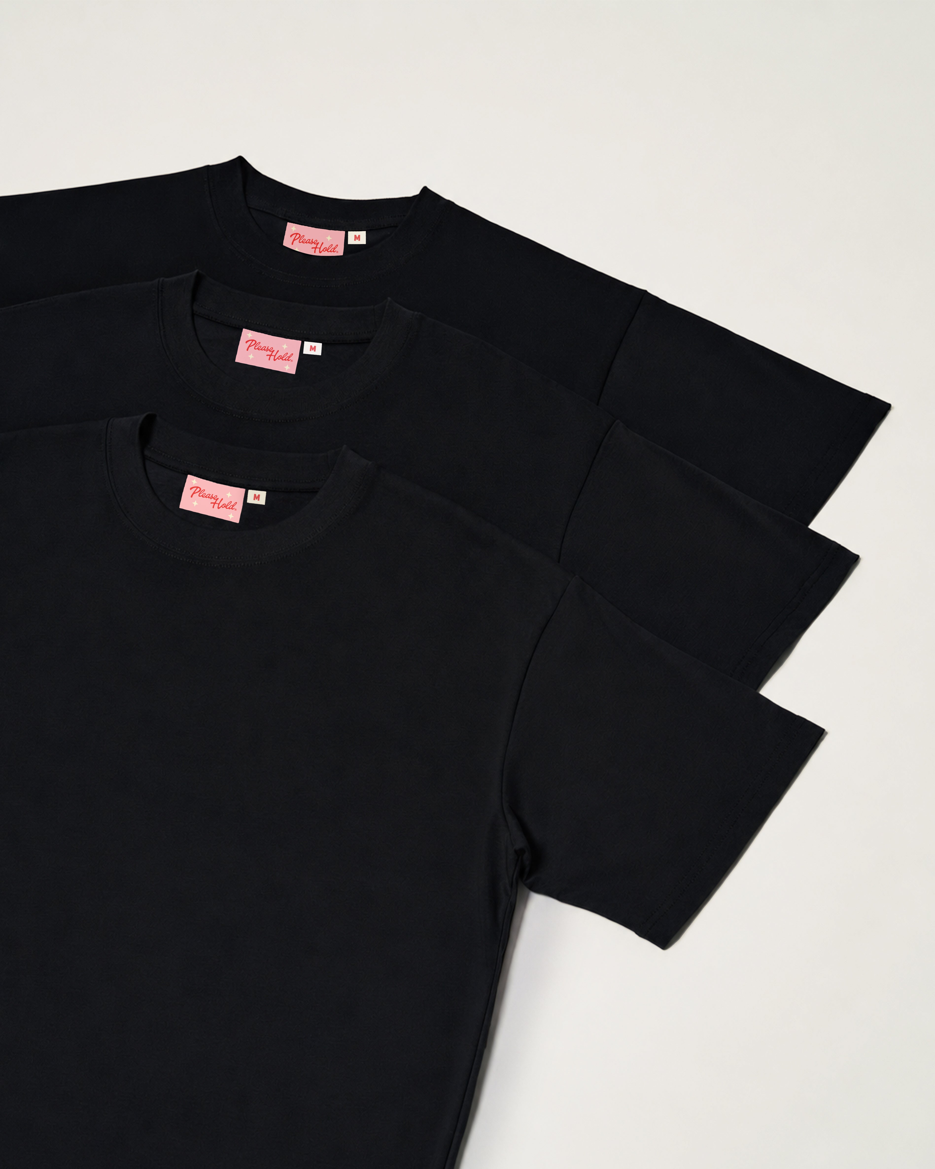 Boxy Crop Tee 3-Pack: Black