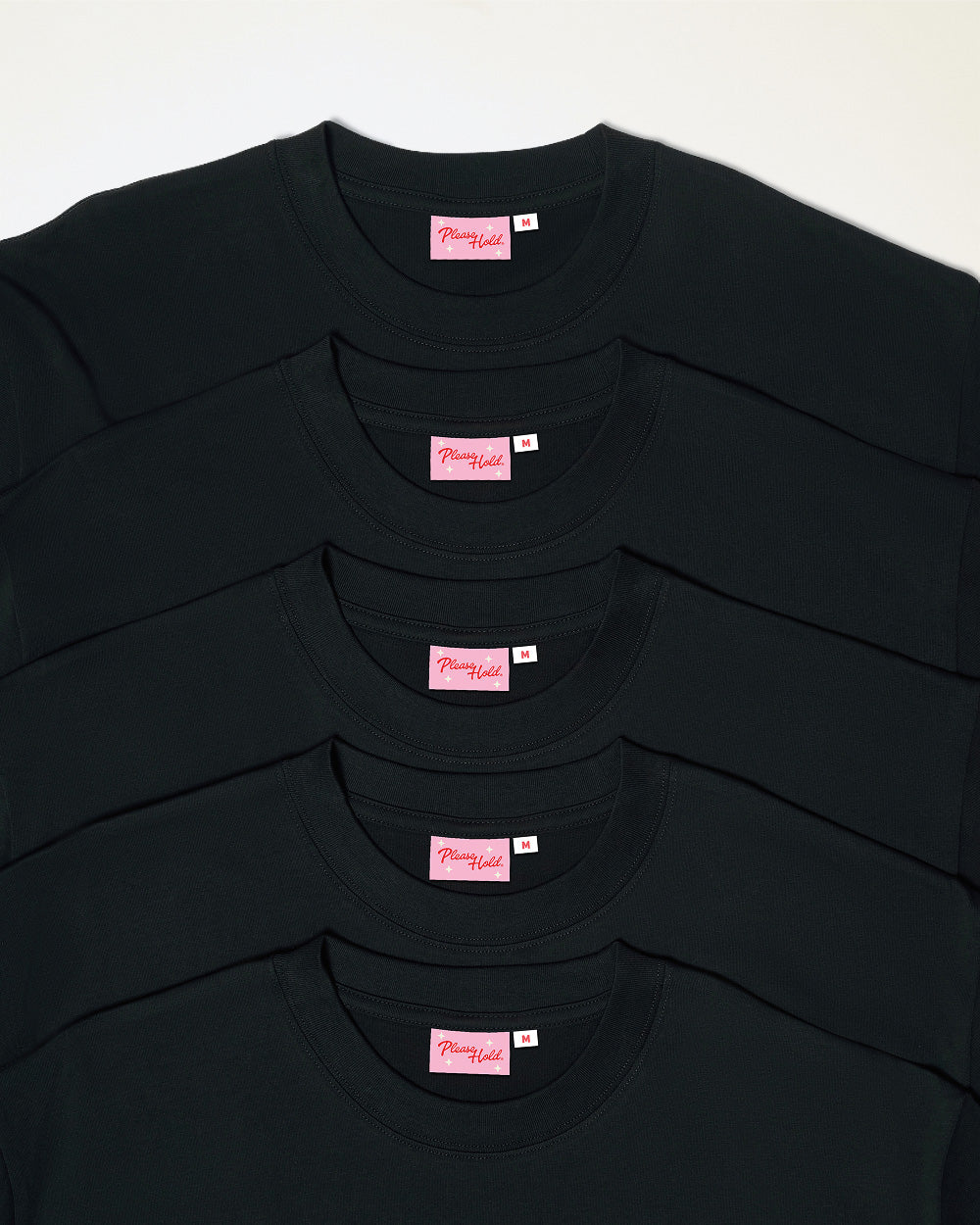 Boxy Crop Tee 5-Pack: Black