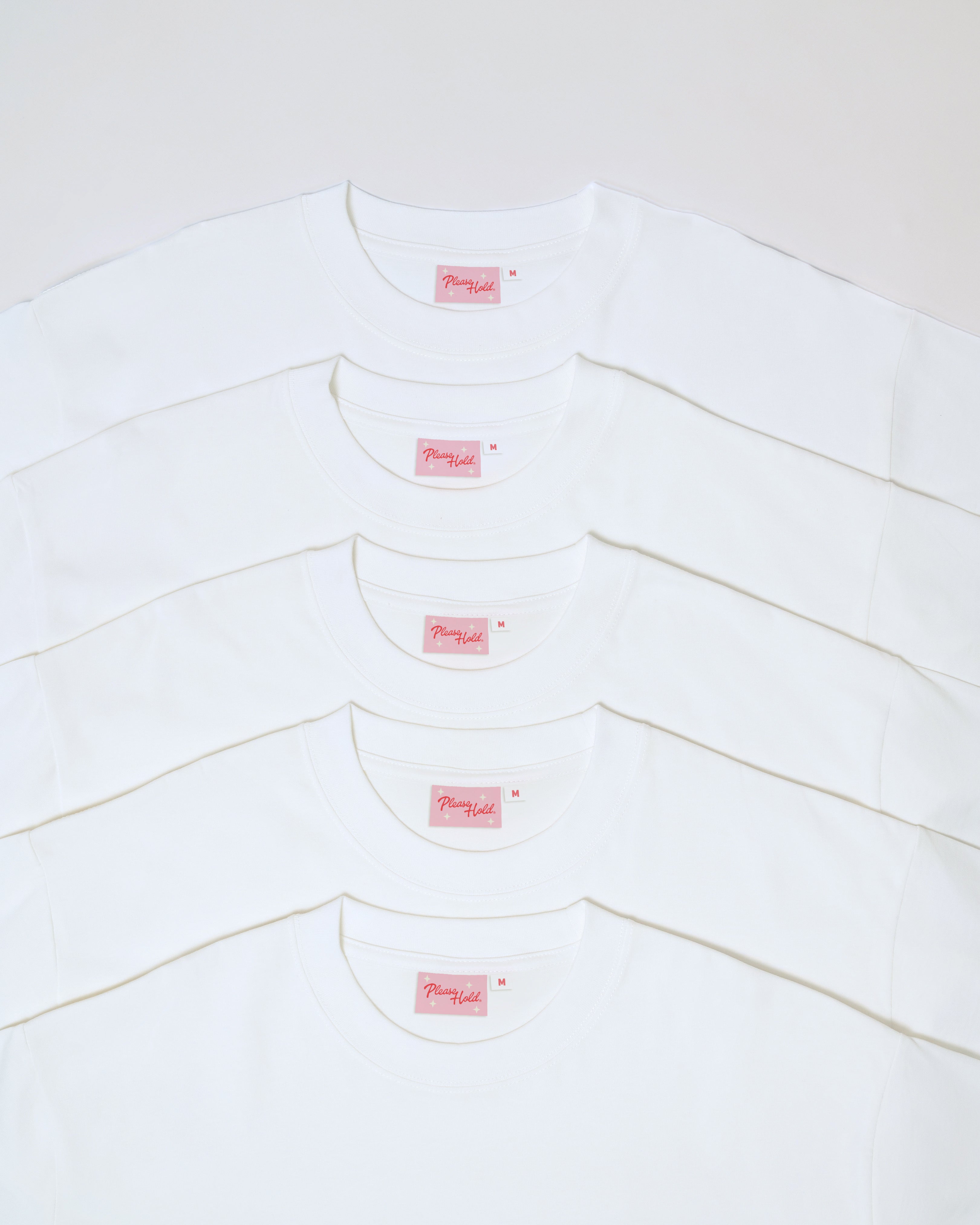 Boxy Crop Tee 5-Pack: White
