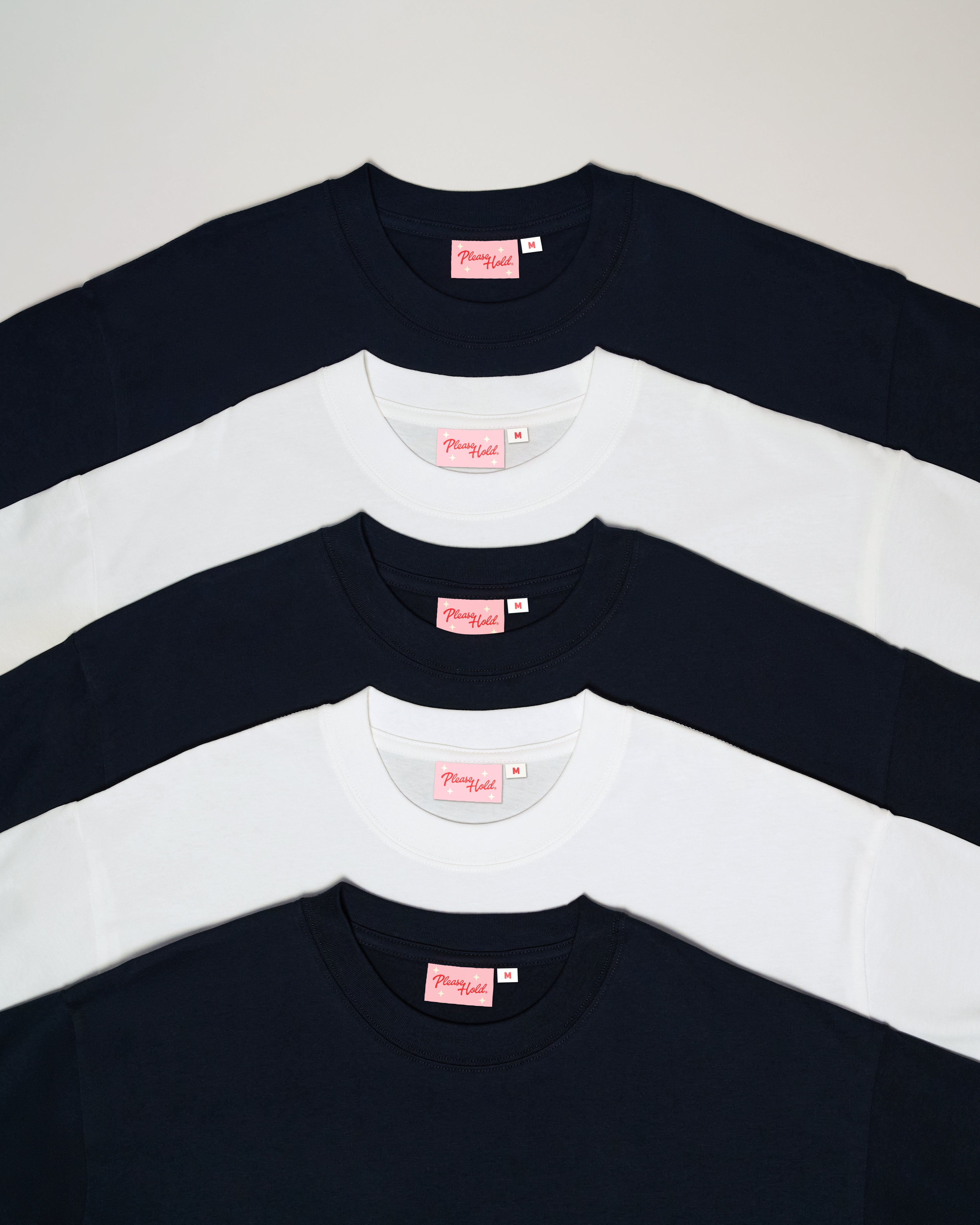 Boxy Crop Tee 5-Pack: Black, White
