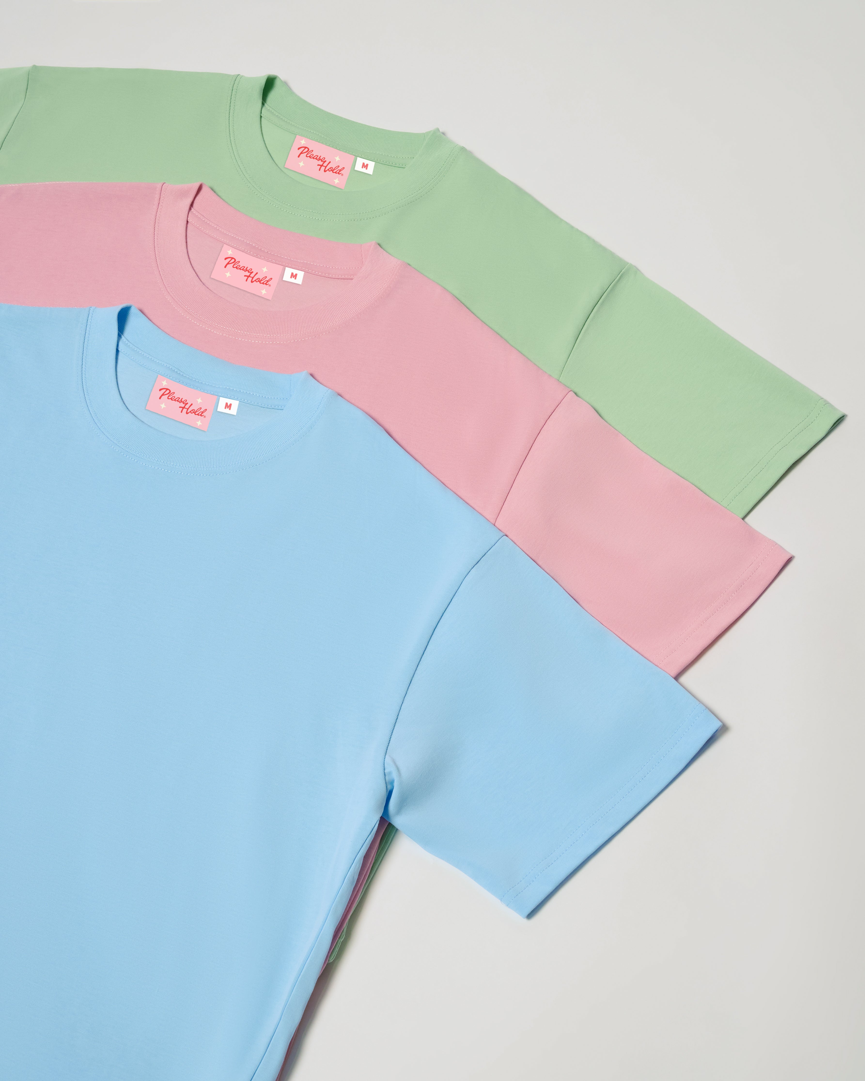 Boxy Crop Tee 3-Pack: Pistachio, Pink, Pale Blue