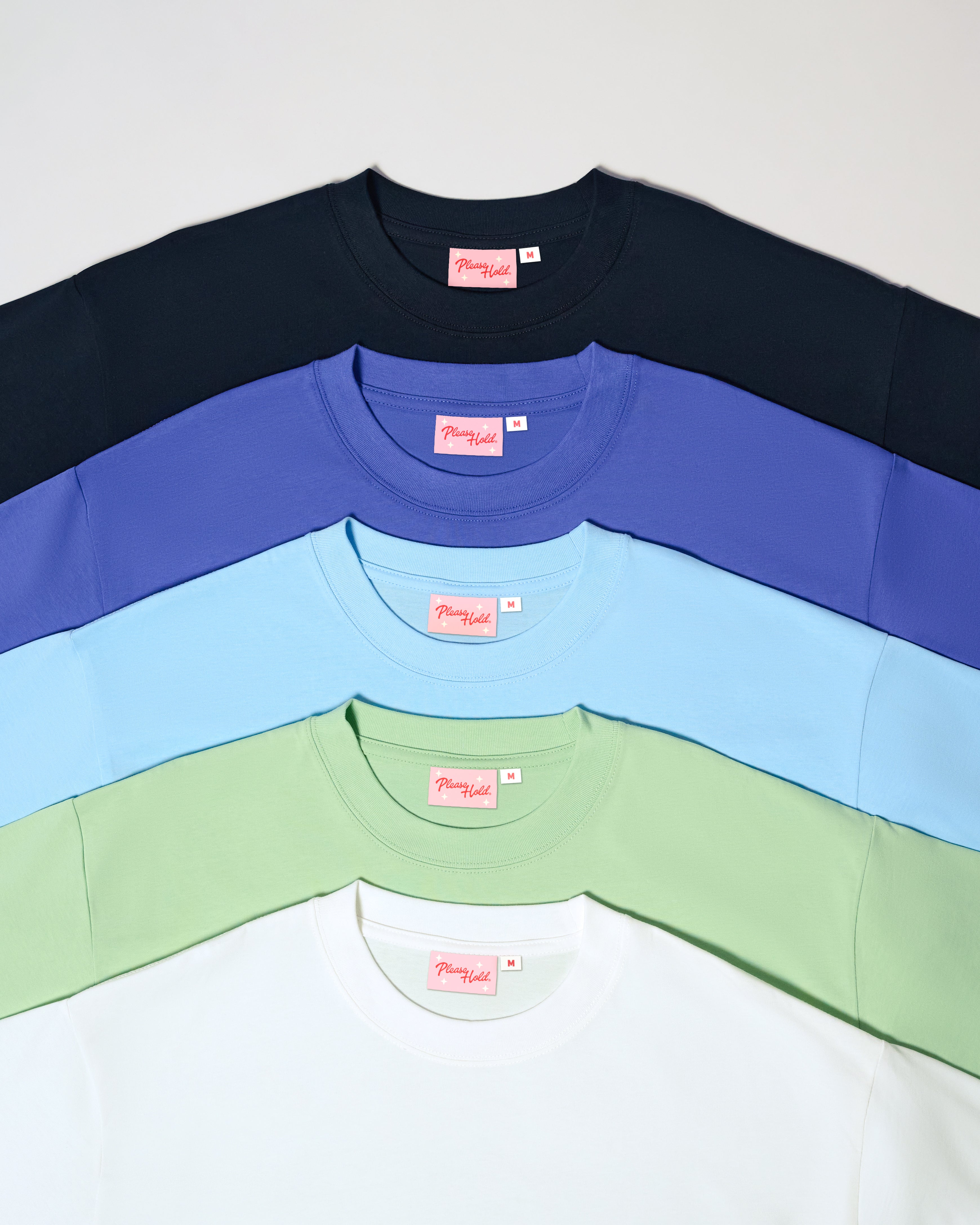 Boxy Crop Tee 5-Pack: Black, Dusk, Pale Blue, Pistachio, White