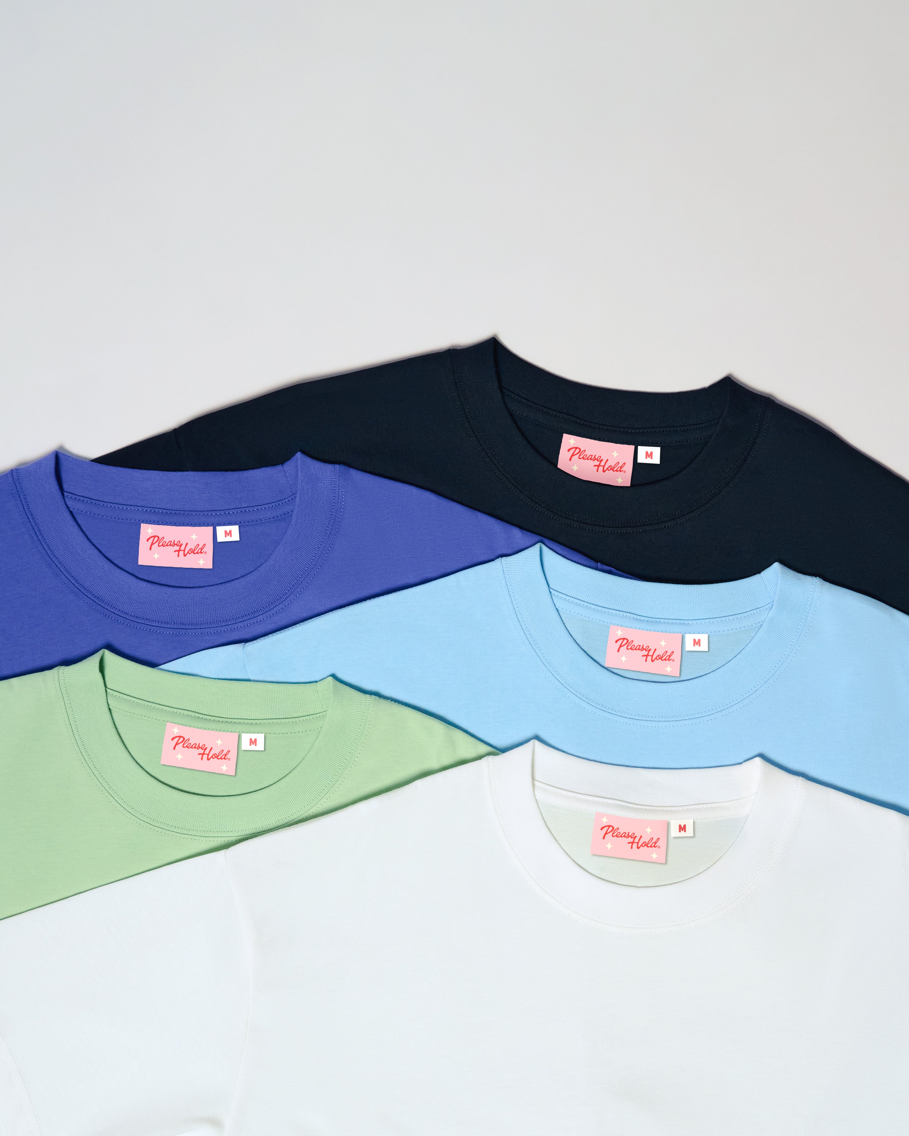 Boxy Crop Tee 5-Pack: Black, Dusk, Pale Blue, Pistachio, White