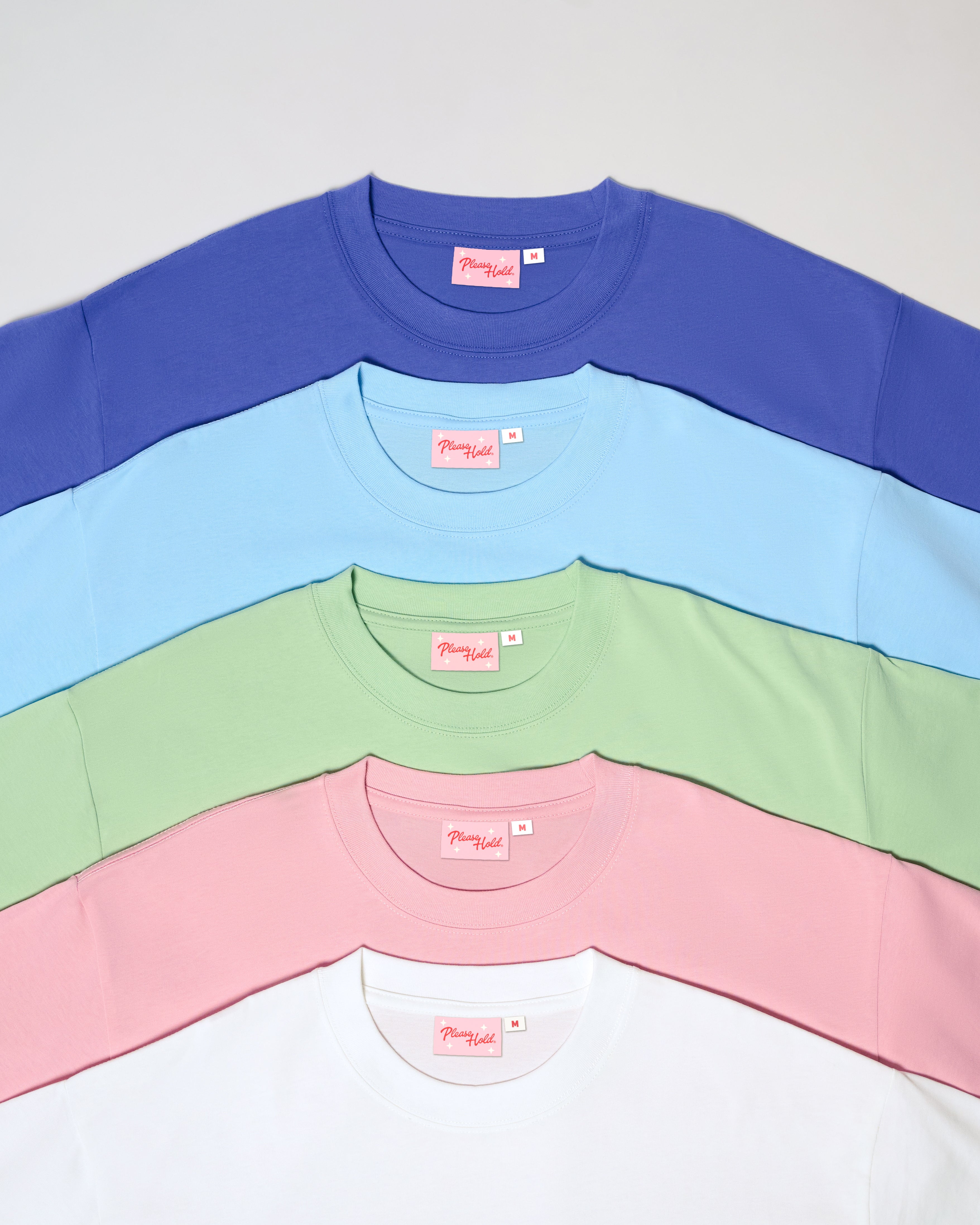 Boxy Crop Tee 5-Pack: Dusk, Pale Blue, Pistachio, Pink, White