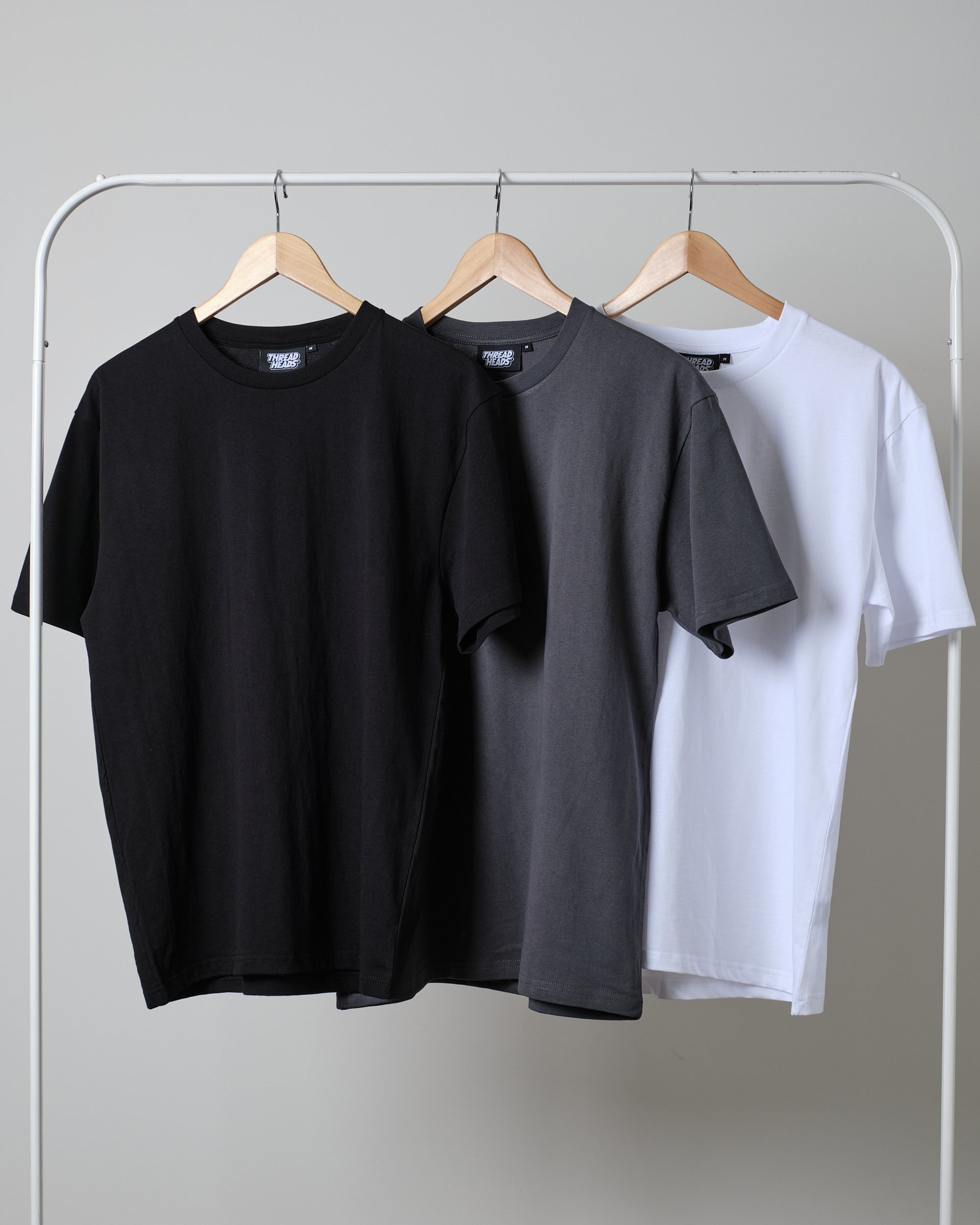 Classic Tee 3-Pack: Black, Charcoal, White Australia Online