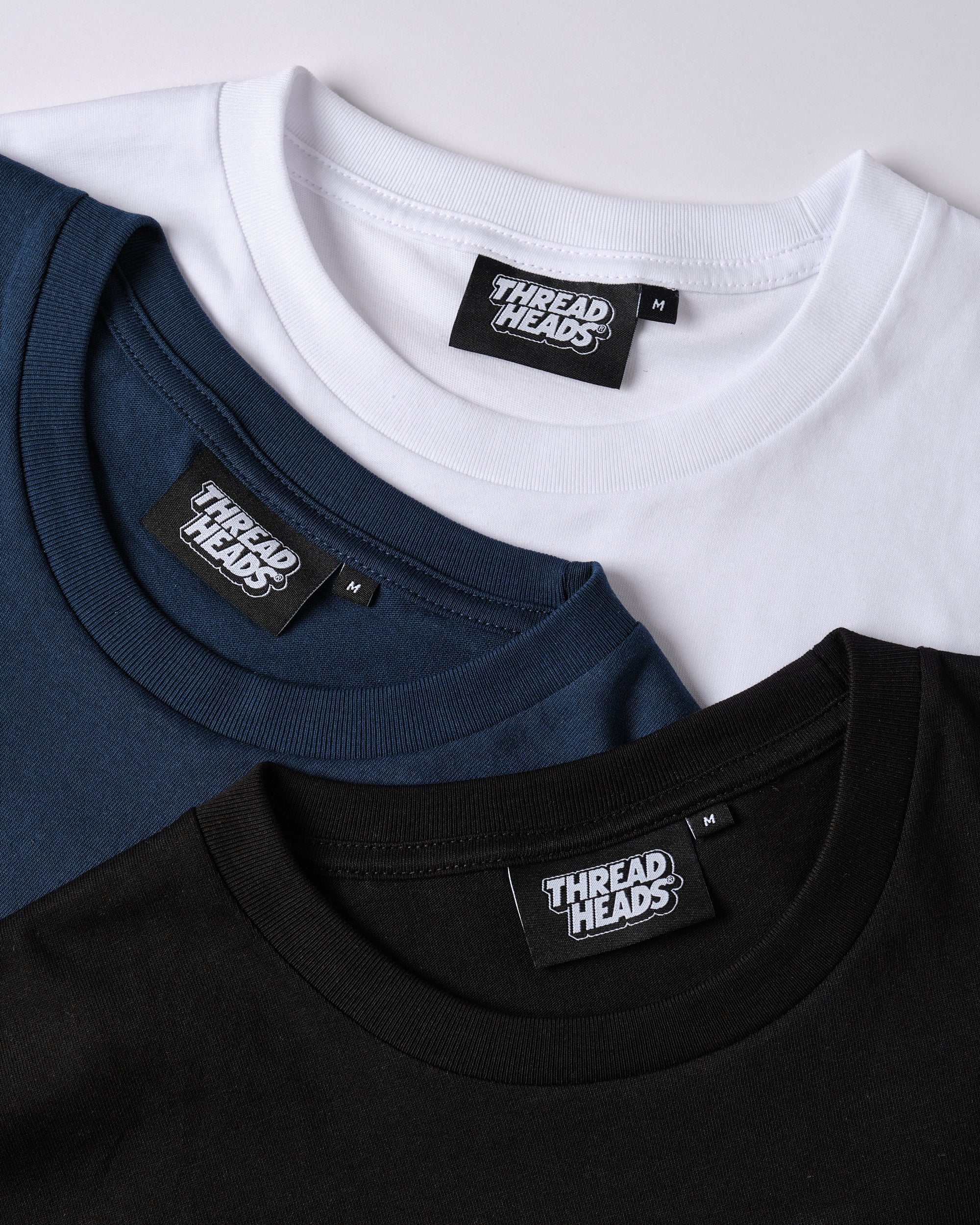 Blank T-Shirt 3-Pack | Black, Navy, White | Threadheads