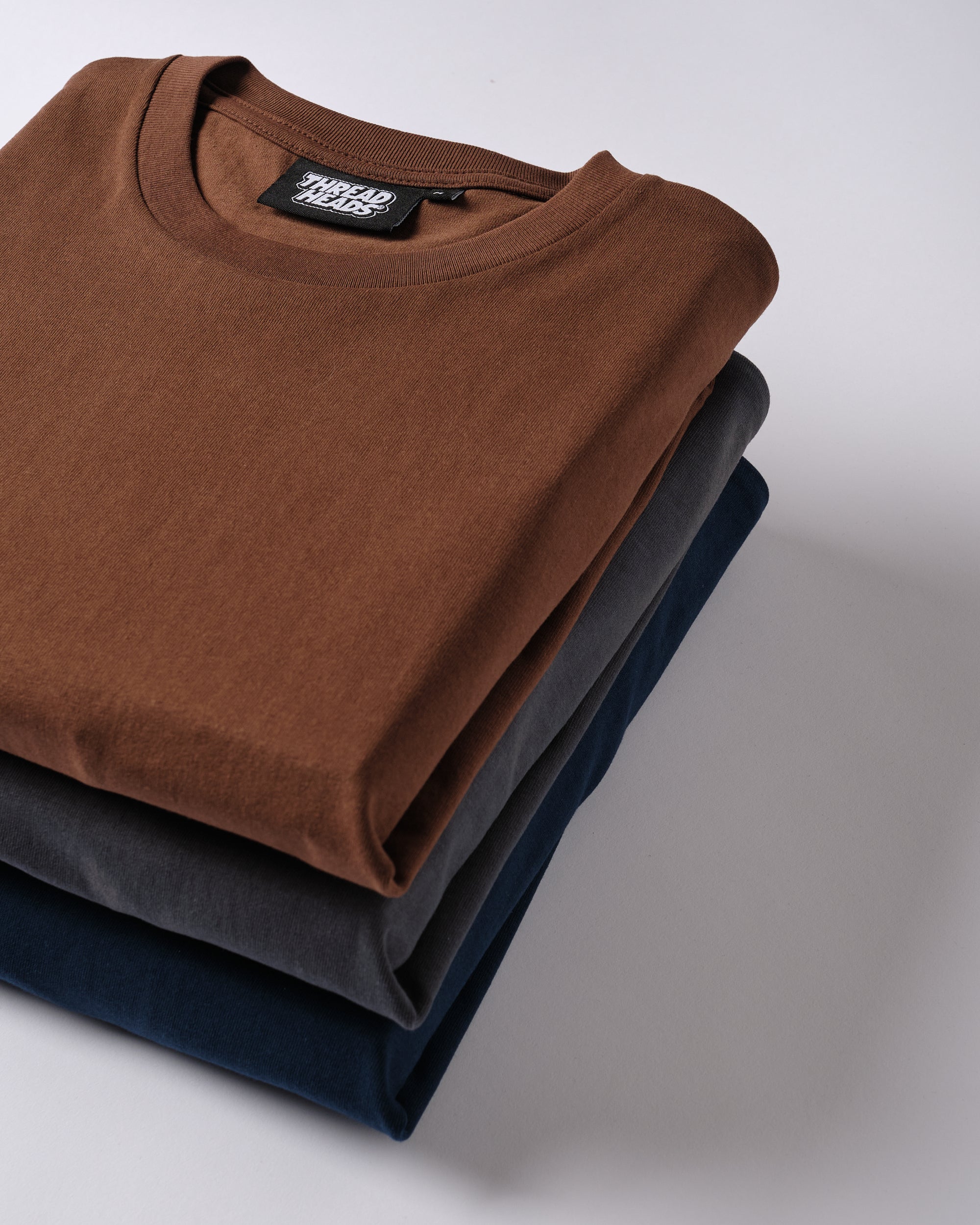 Classic Tee 3-Pack: Charcoal, Navy, Brown