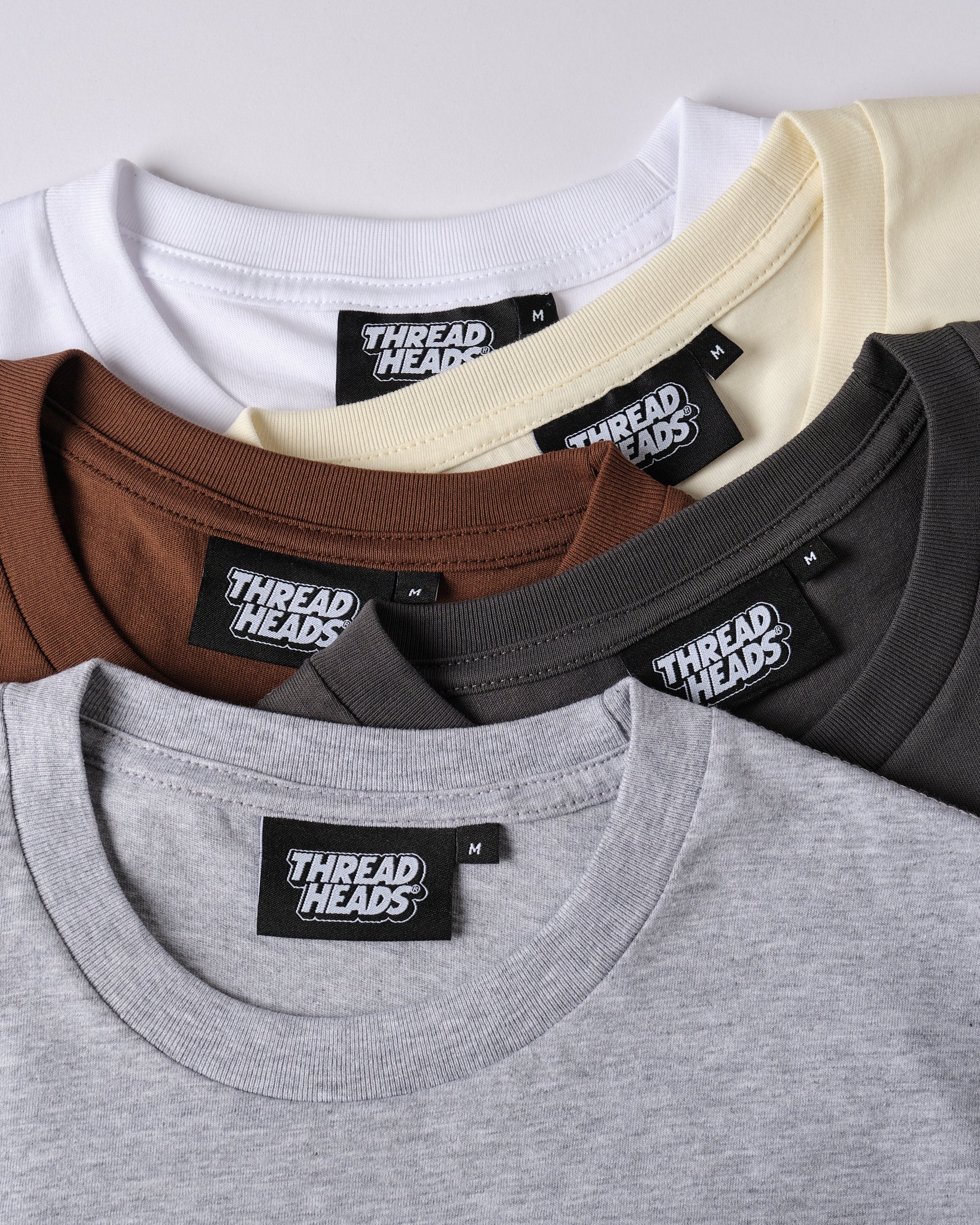 Classic Tee 5-Pack: Grey, Charcoal, Brown, Natural, White Australia Online